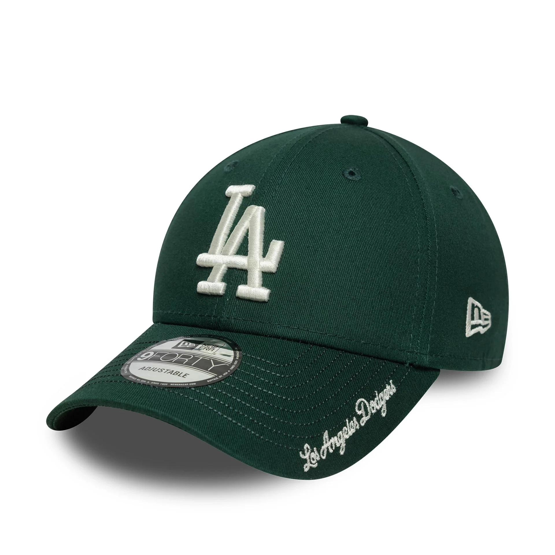 LA Dodgers MLB Visor Script Dark Green 9FORTY Adjustable Cap - Image 5