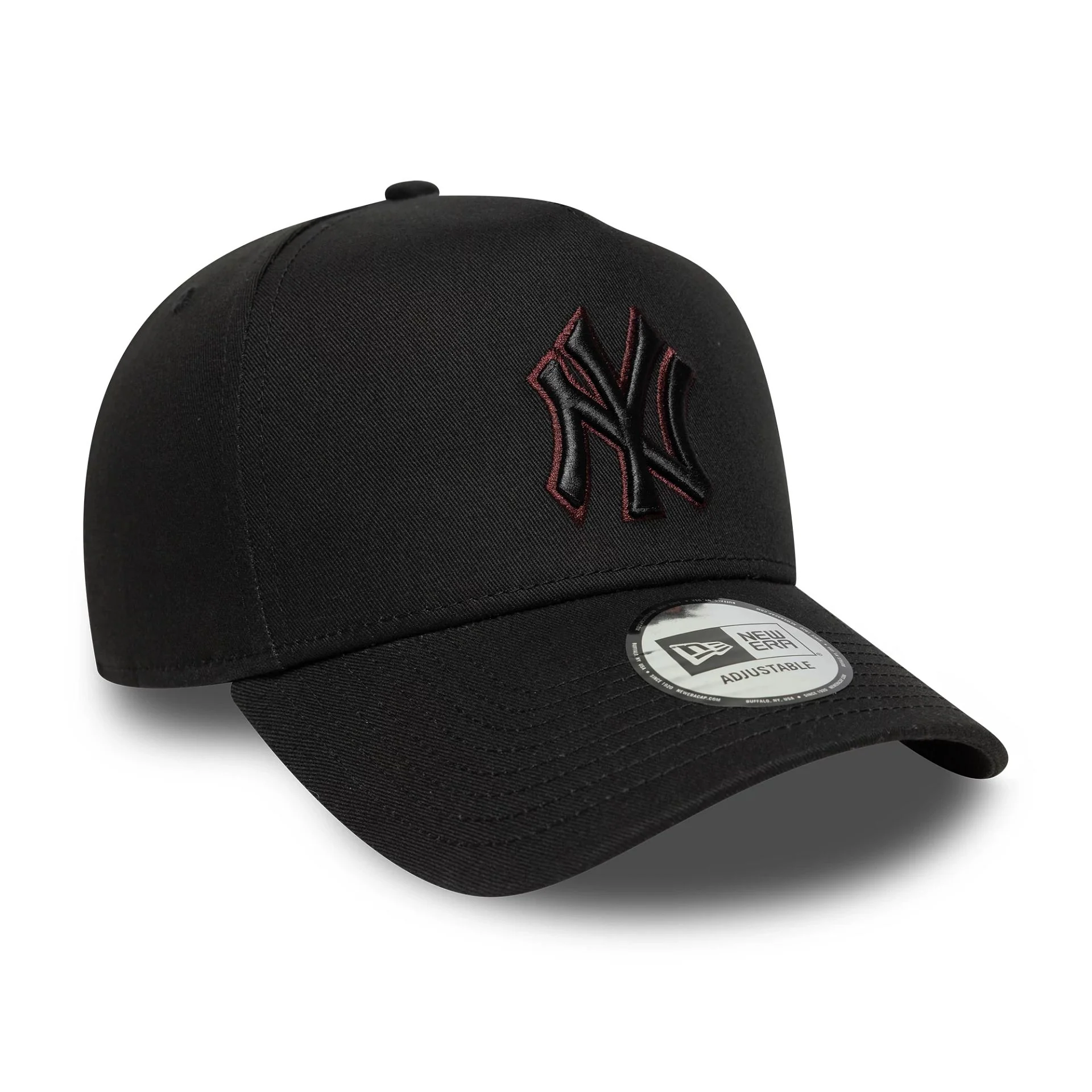 New York Yankees MLB Team Outline Black 9FORTY E-Frame Adjustable Cap - Image 2