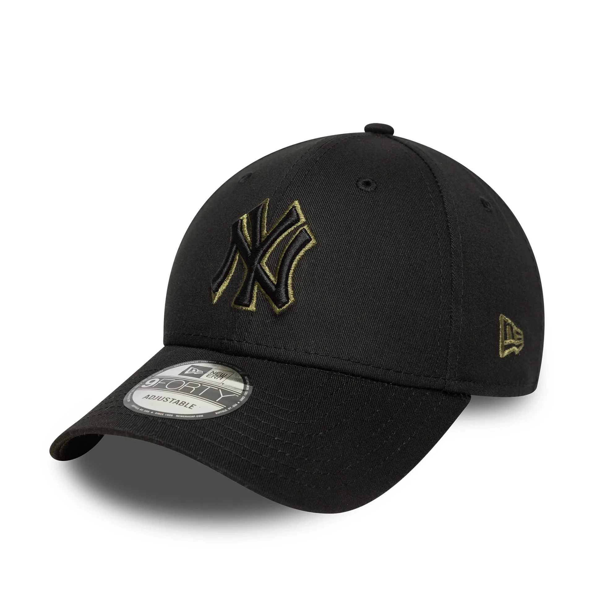 New York Yankees MLB Team Outline Black 9FORTY Adjustable Cap - Image 5