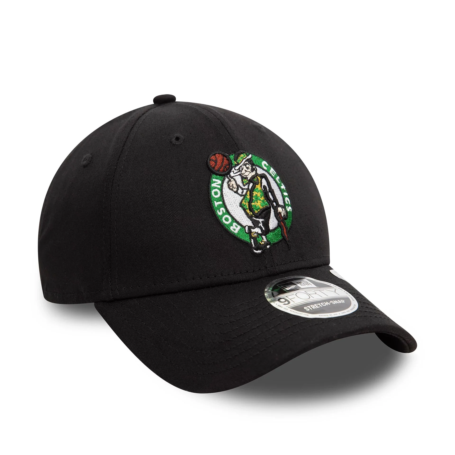 Boston Celtics NBA Black 9FORTY Stretch Snap Adjustable Cap - Image 3