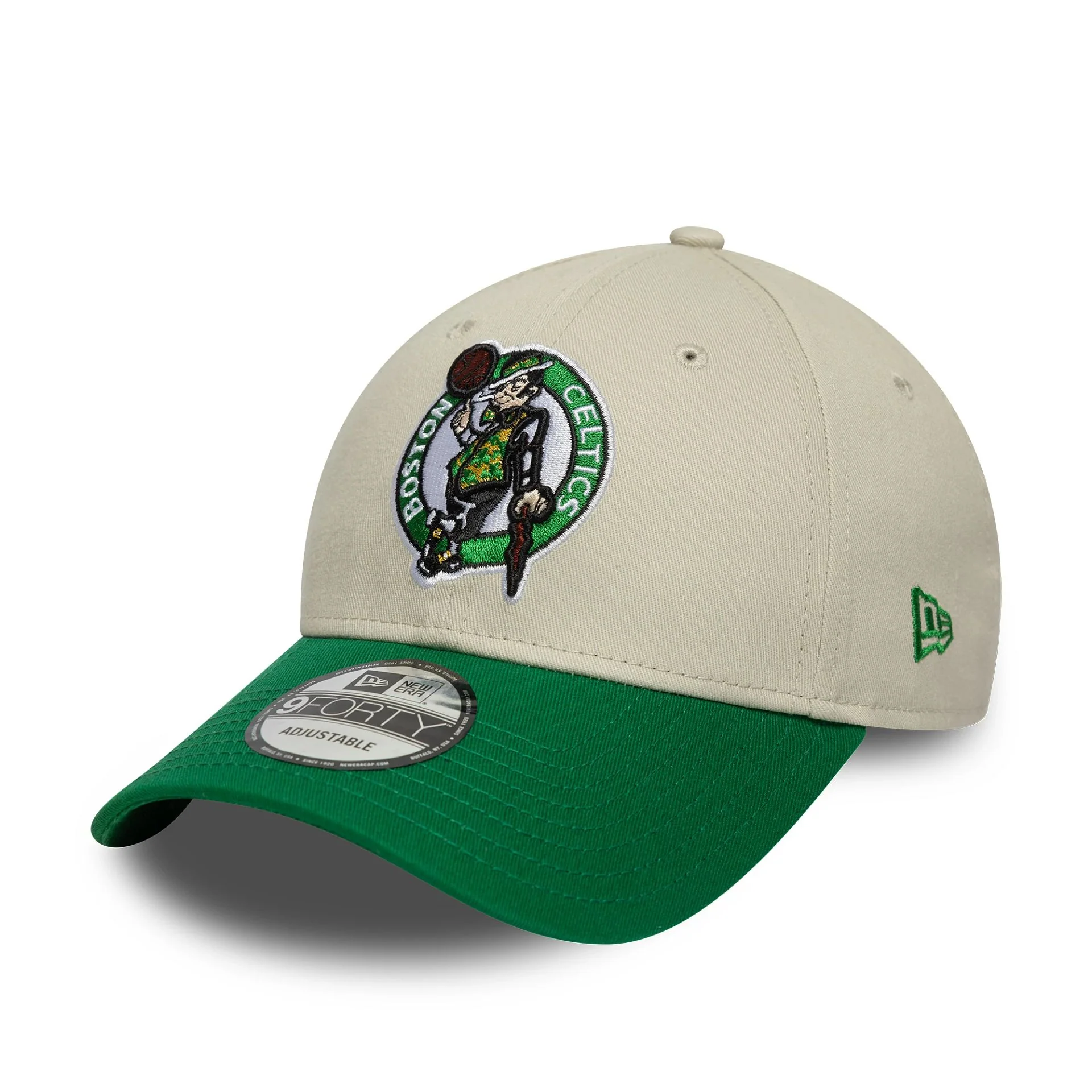 Boston Celtics NBA Contrast Patch Cream 9FORTY Adjustable Cap - Image 2