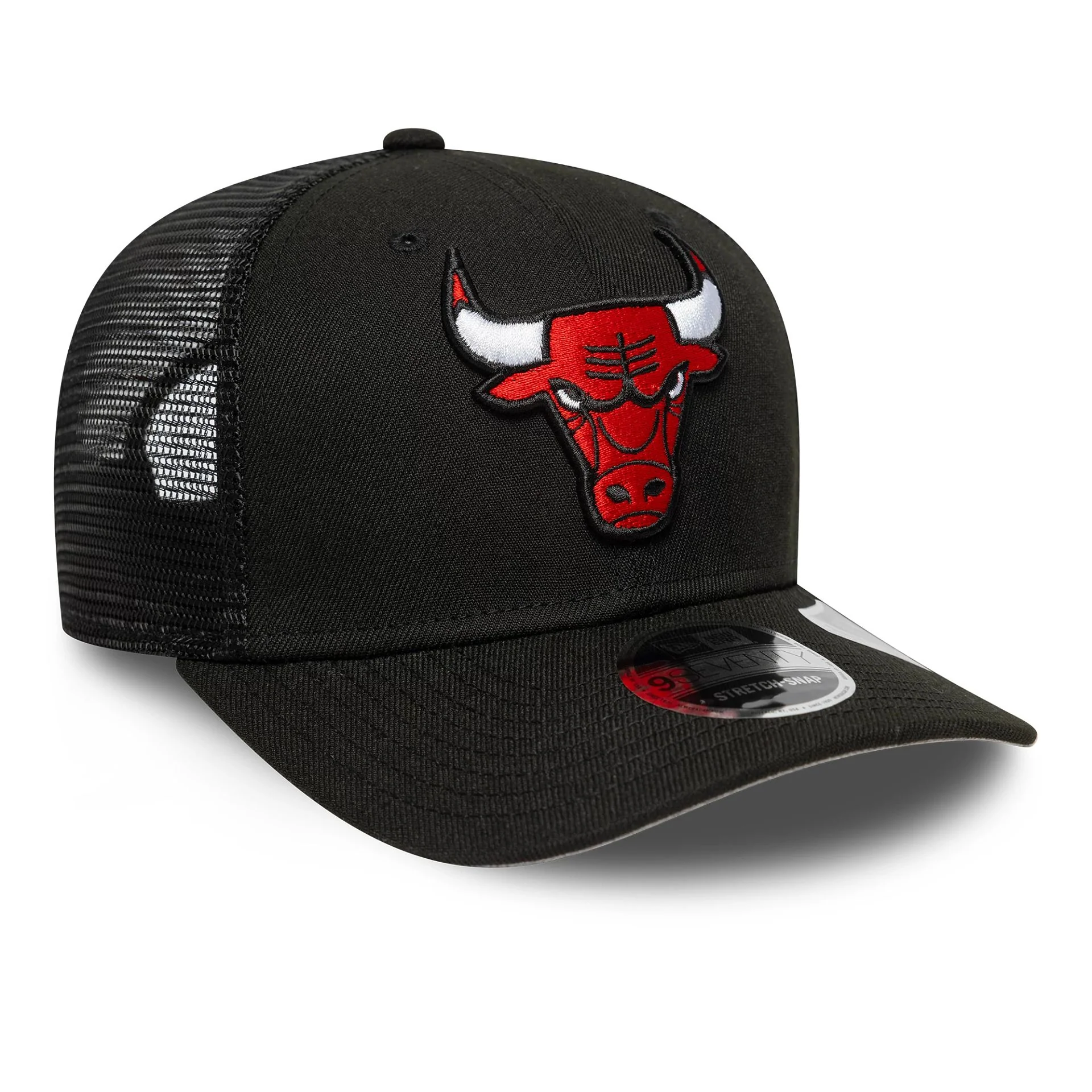 Chicago Bulls NBA Official Team Colour Black 9SEVENTY Stretch Snap Adjustable Cap - Image 3