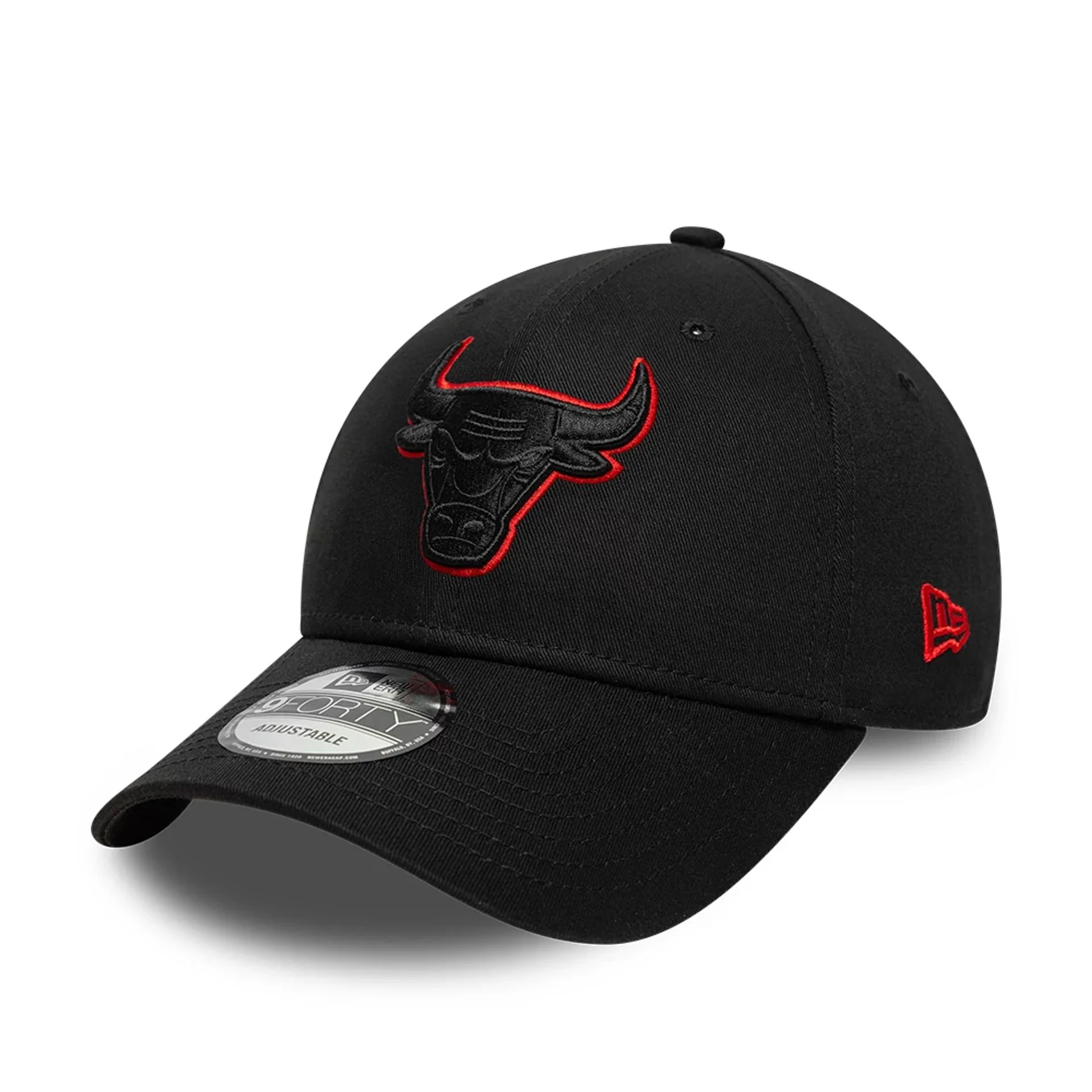 Chicago Bulls NBA Team Outline Black 9FORTY Adjustable Cap - Image 4