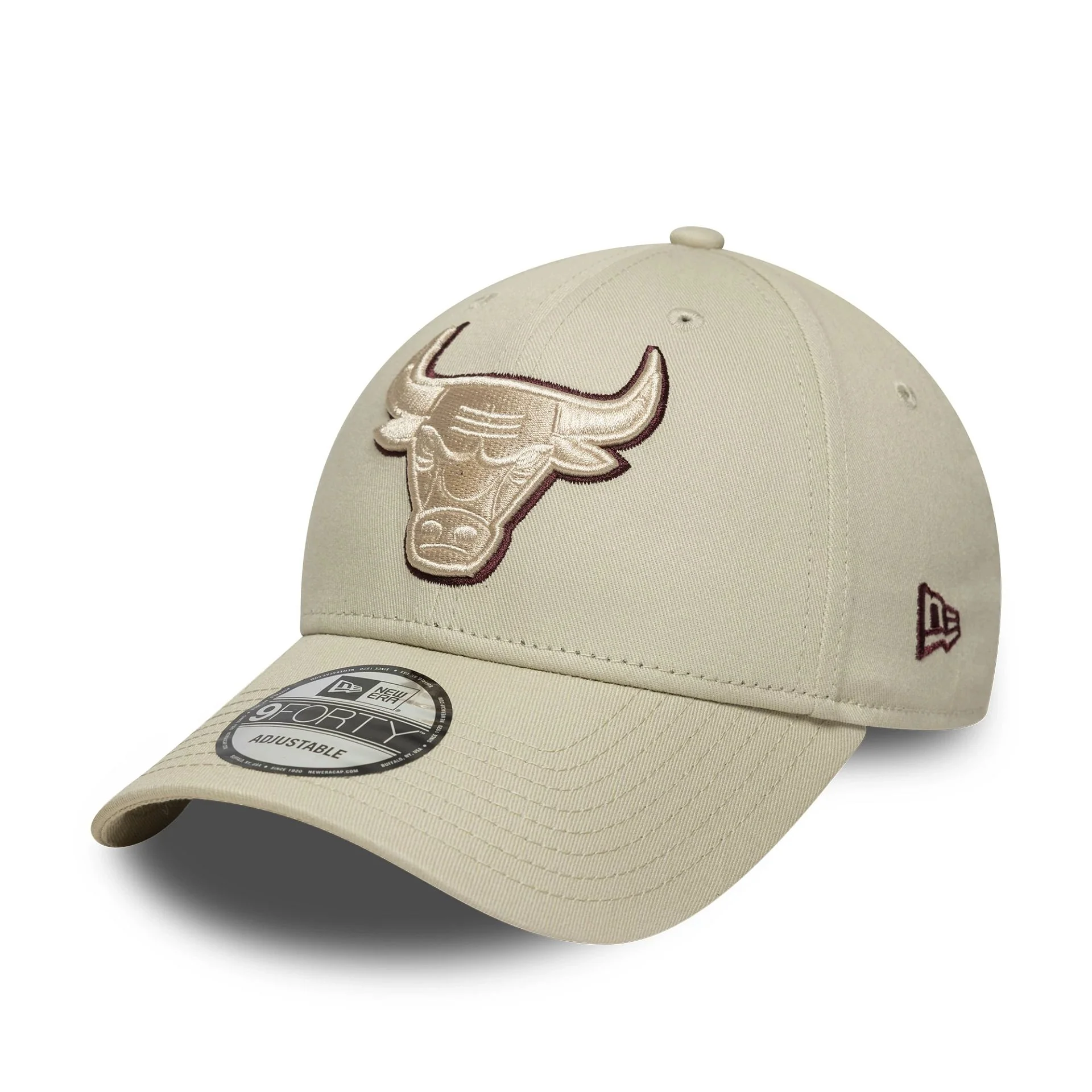 Chicago Bulls NBA Team Outline Cream 9FORTY Adjustable Cap - Image 5