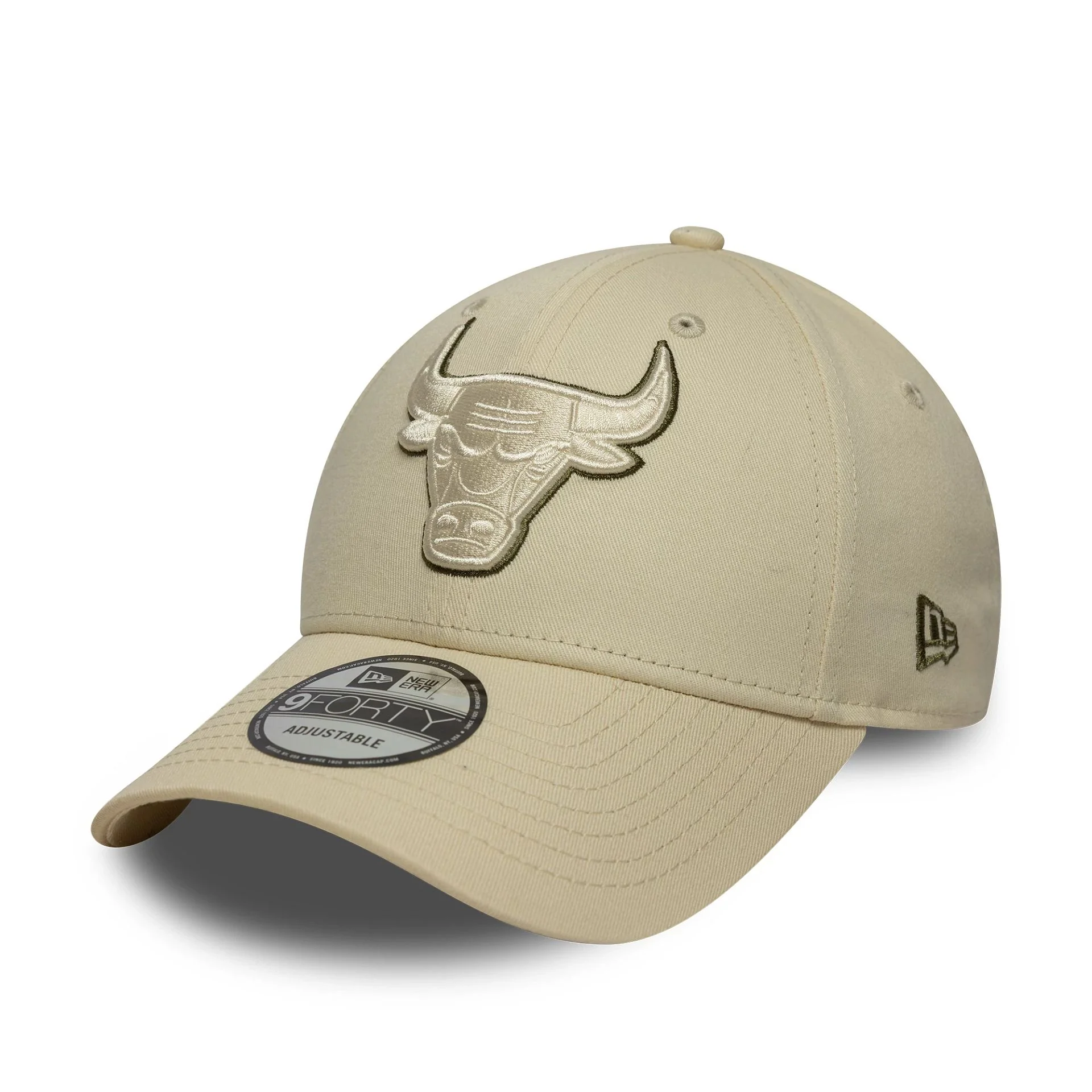 Chicago Bulls NBA Team Outline Light Beige 9FORTY Cap - Image 5