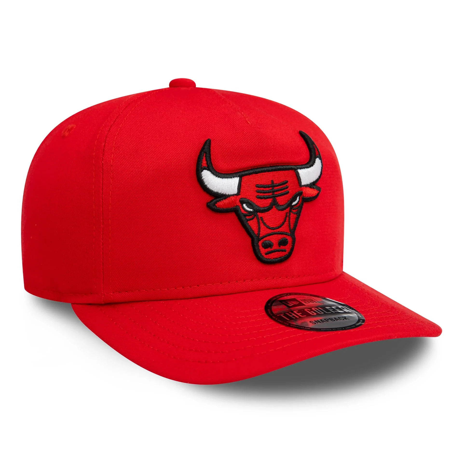 Chicago Bulls Washed Precurved Red Golfer Adjustable Cap - Image 3