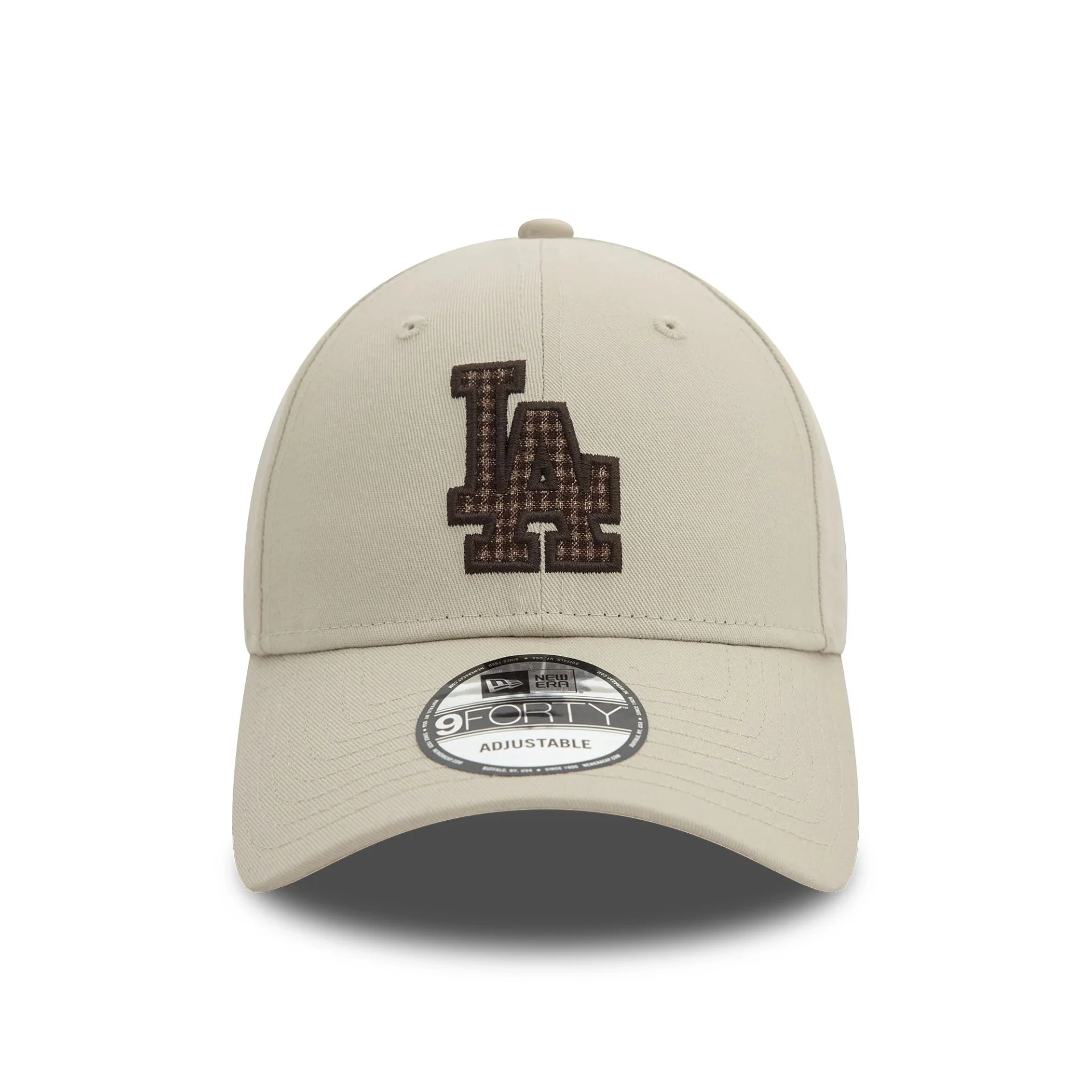 LA Dodgers Check Infill Cream 9FORTY Adjustable Cap - Image 2