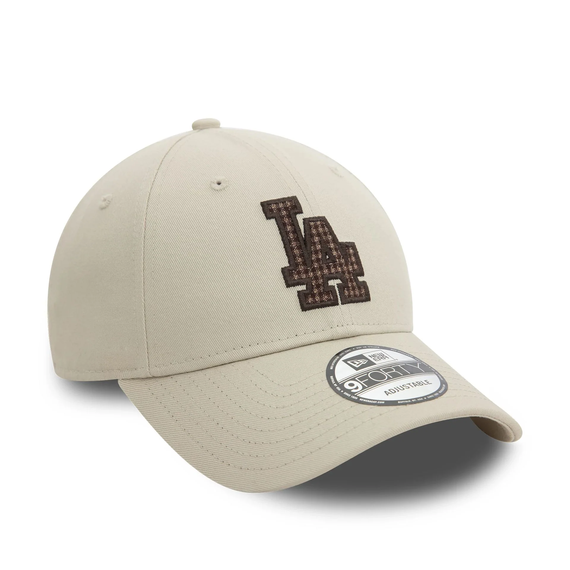 LA Dodgers Check Infill Cream 9FORTY Adjustable Cap - Image 3