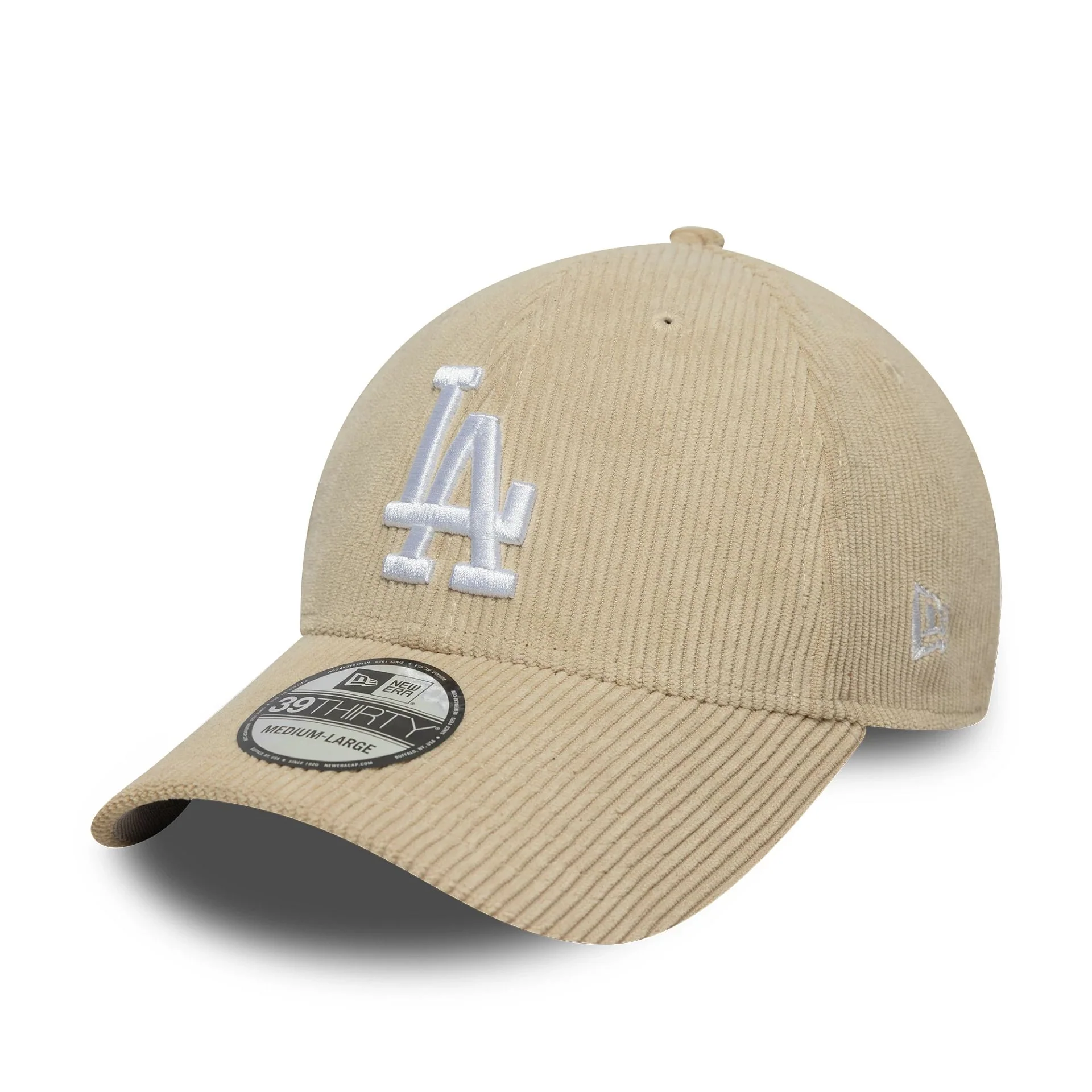 LA Dodgers MLB Cord Light Beige 39THIRTY Stretch-Fit Cap - Image 5