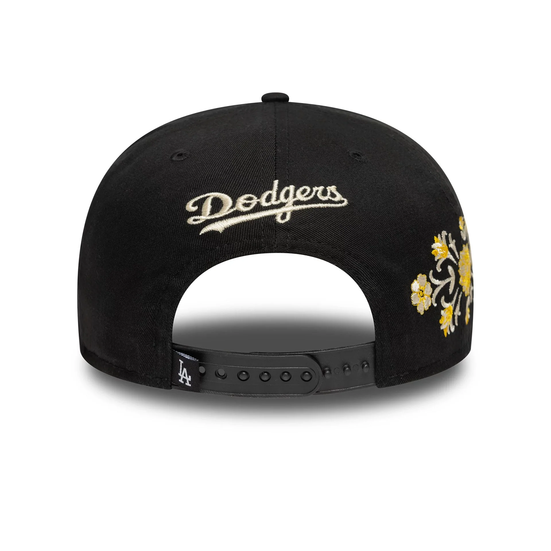 LA Dodgers MLB Floral Black 9FIFTY Snapback Adjustable Cap - Image 2