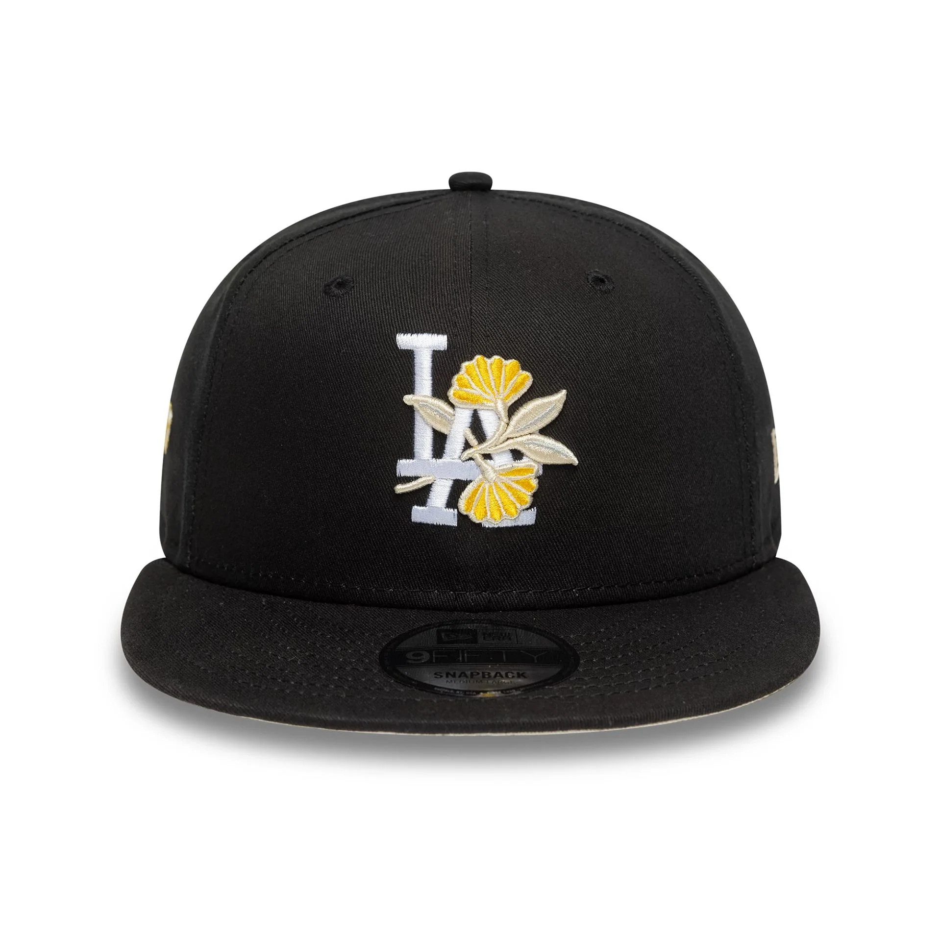 LA Dodgers MLB Floral Black 9FIFTY Snapback Adjustable Cap - Image 3