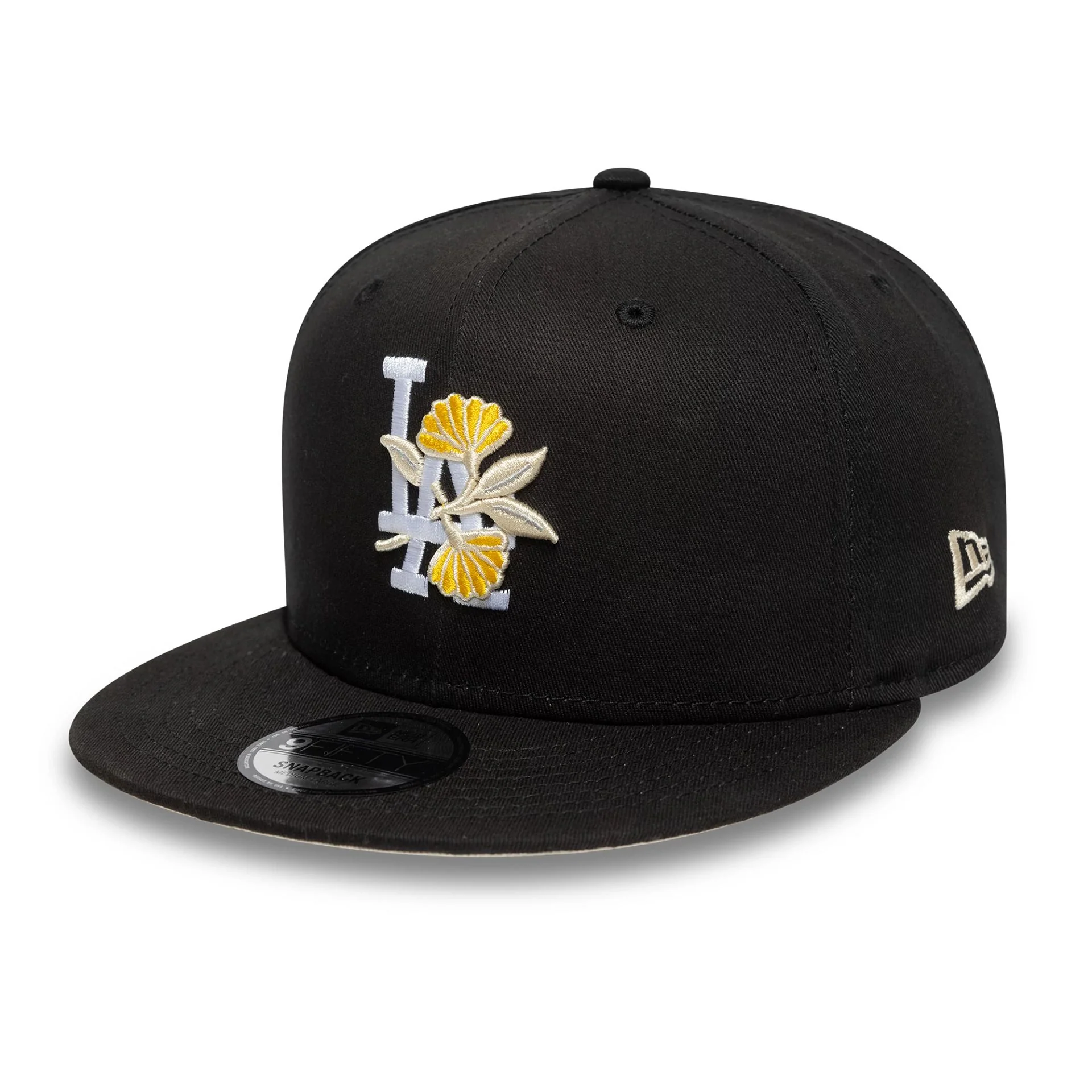 LA Dodgers MLB Floral Black 9FIFTY Snapback Adjustable Cap - Image 4