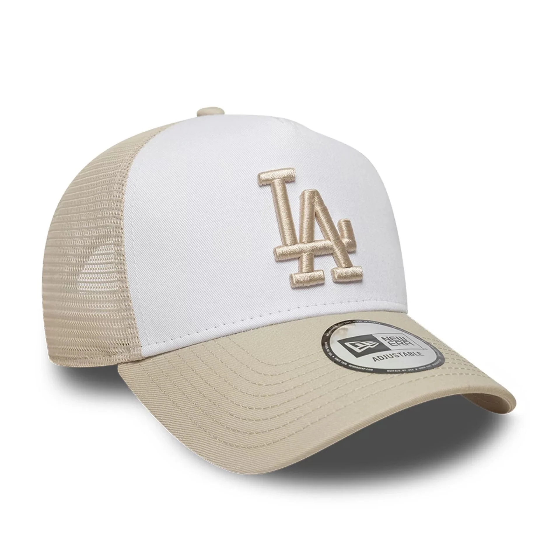 LA Dodgers MLB League Essential Light Beige 9FORTY A-Frame Trucker Adjustable Cap - Image 2