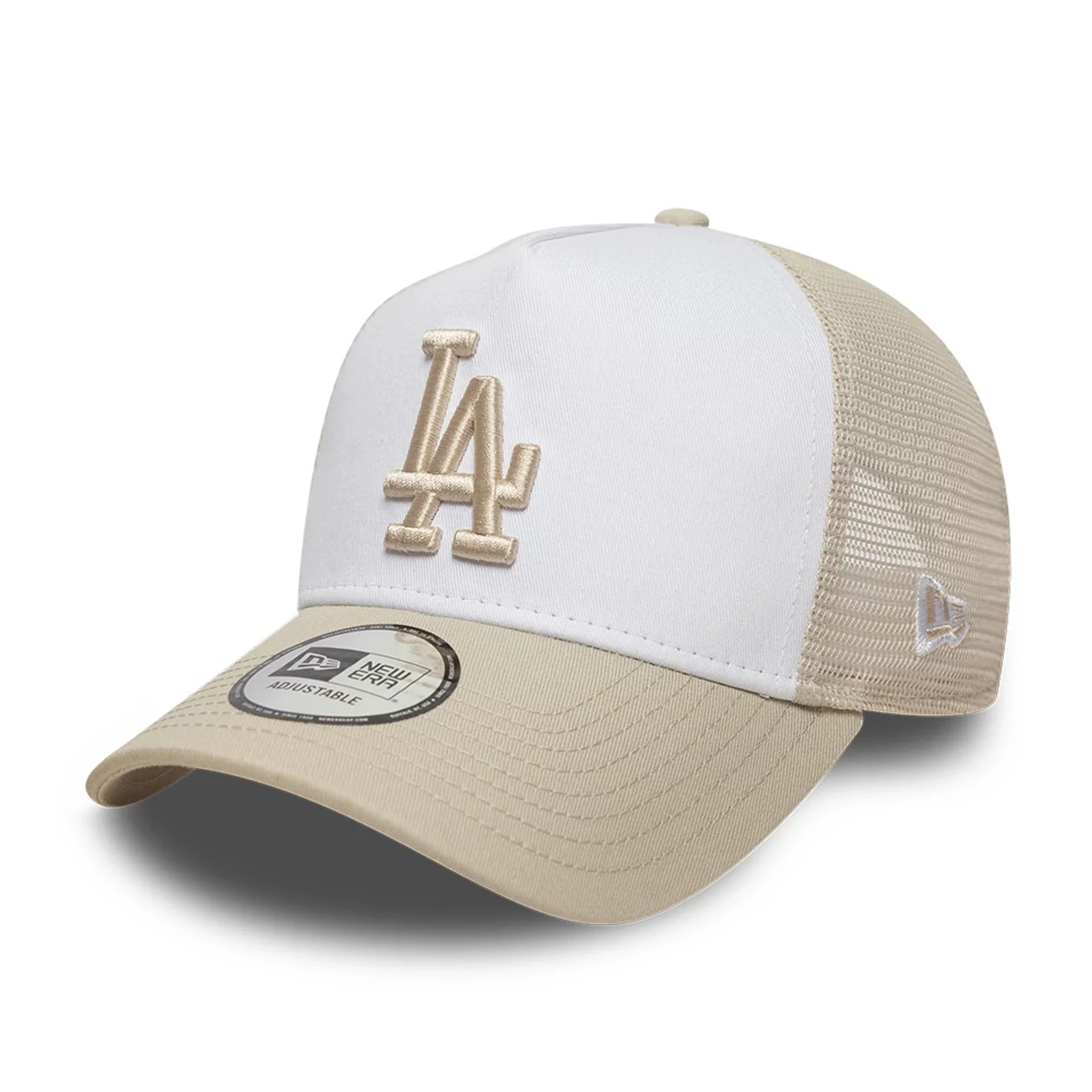 LA Dodgers MLB League Essential Light Beige 9FORTY A-Frame Trucker Adjustable Cap - Image 4