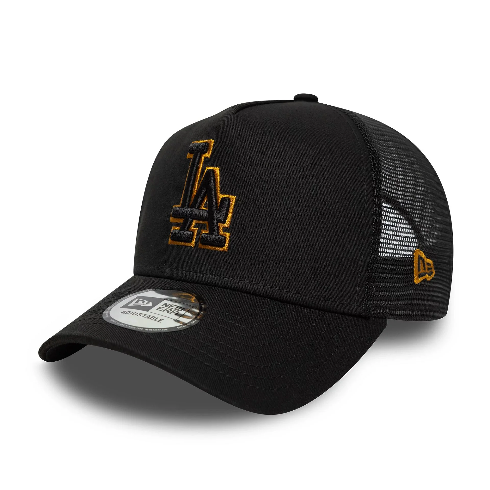 LA Dodgers MLB Outline Black 9FORTY E-Frame Trucker Cap - Image 5