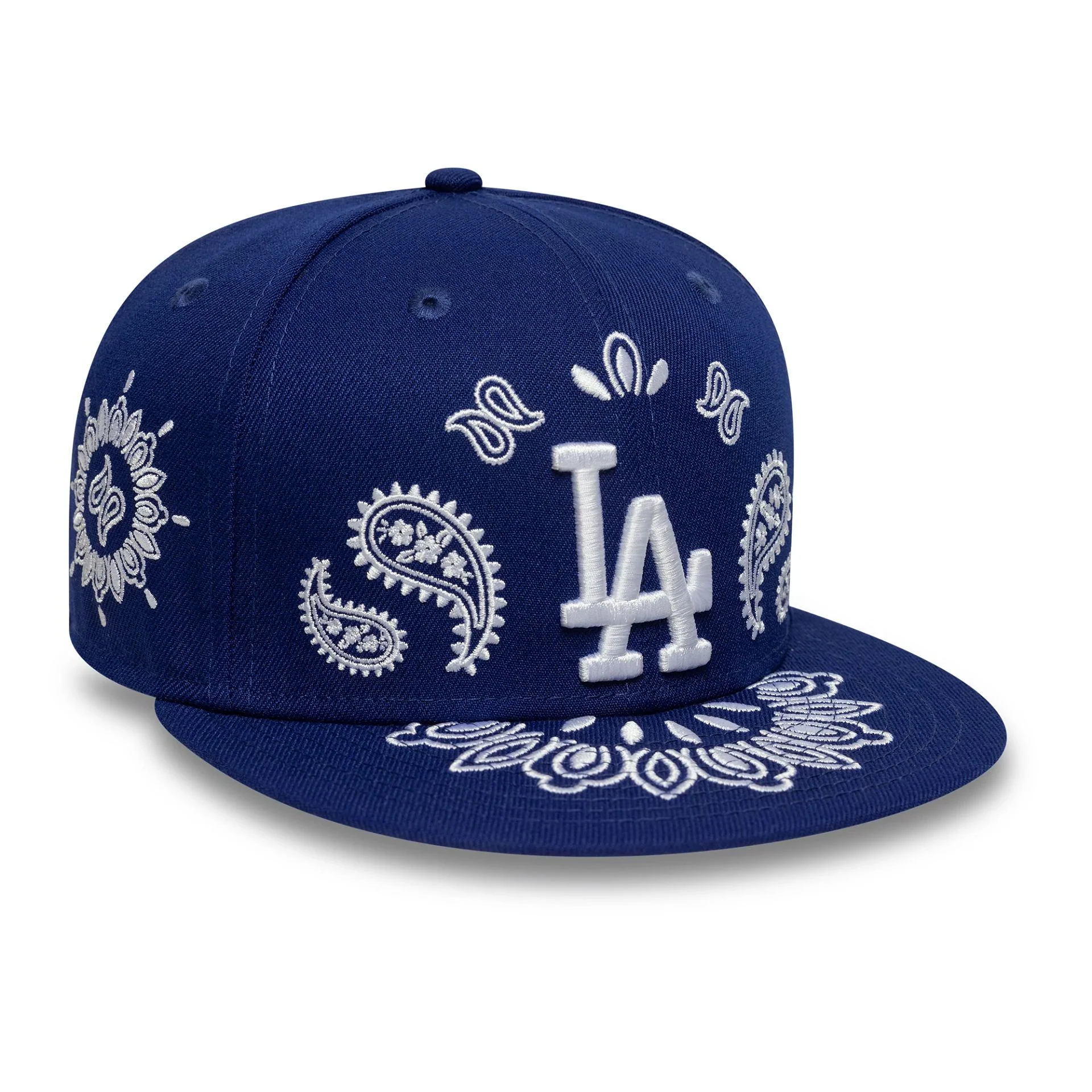 LA Dodgers MLB Paisley Dark Blue 59FIFTY Fitted Cap - Image 2