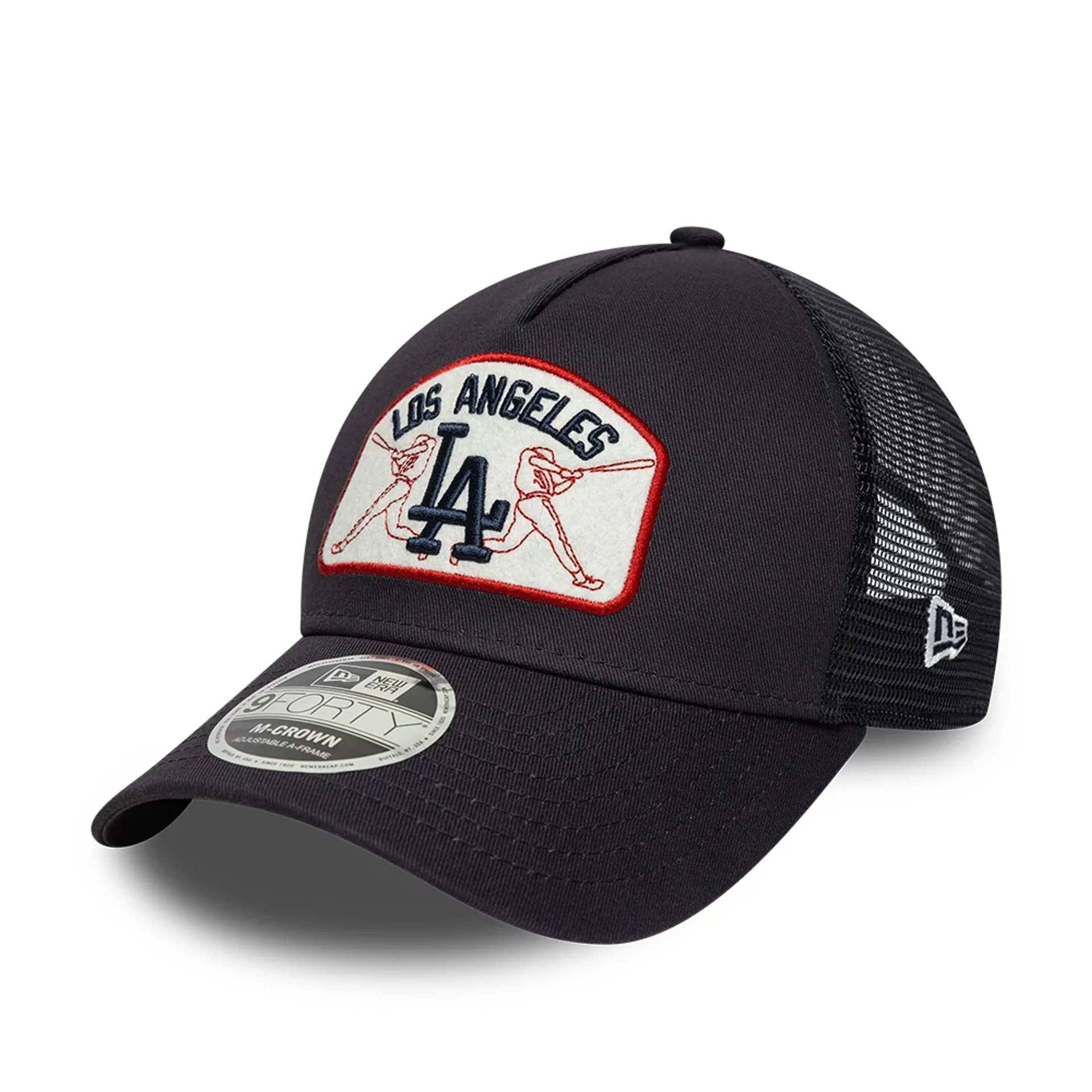 LA Dodgers MLB Patch Navy 9FORTY M-Crown A-Frame Trucker Adjustable Cap - Image 4