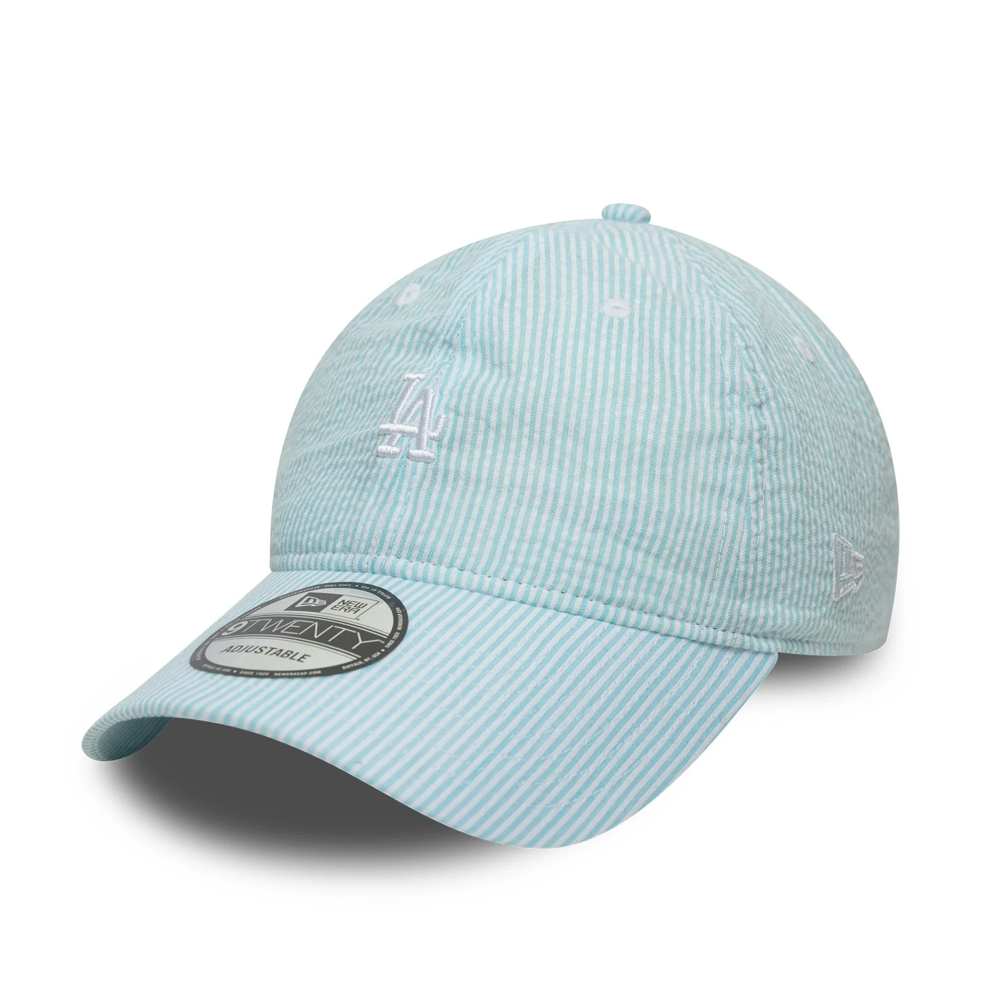 LA Dodgers MLB Seersucker Pastel Green 9TWENTY Adjustable Cap - Image 4