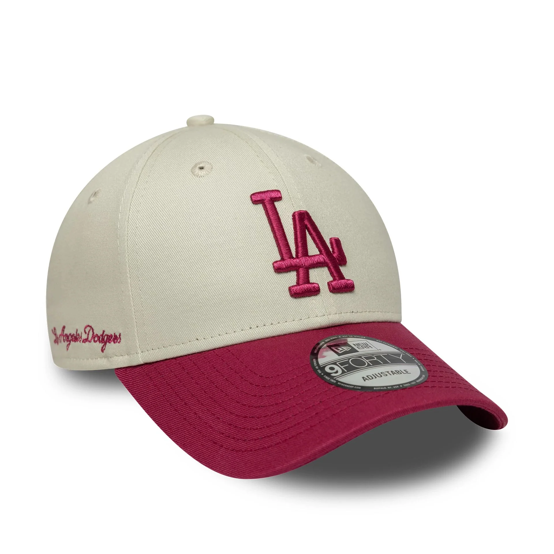 LA Dodgers MLB Side Script Cream 9FORTY Adjustable Cap - Image 3