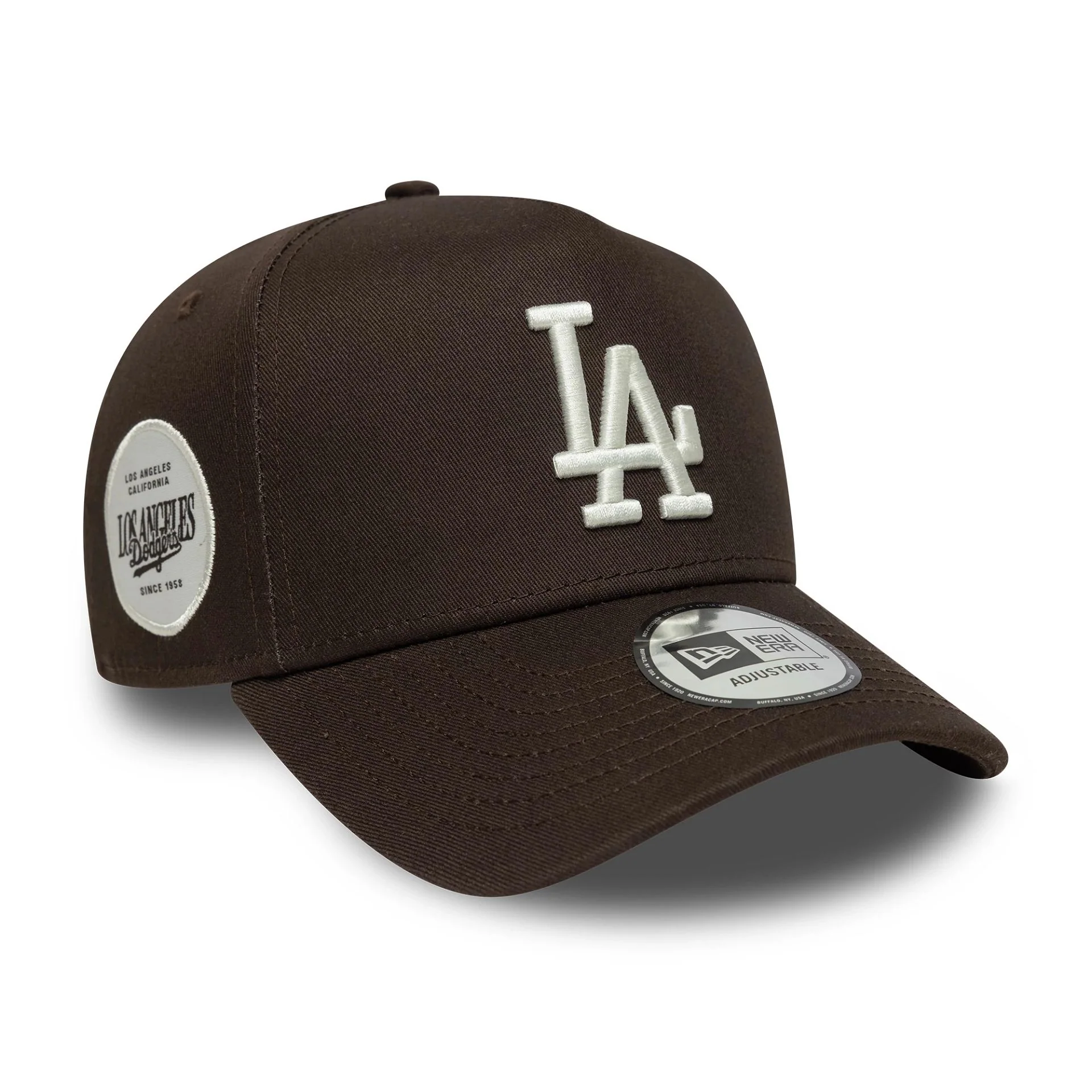 LA Dodgers MLB Sidepatch Dark Brown 9FORTY E-Frame Adjustable Cap - Image 2