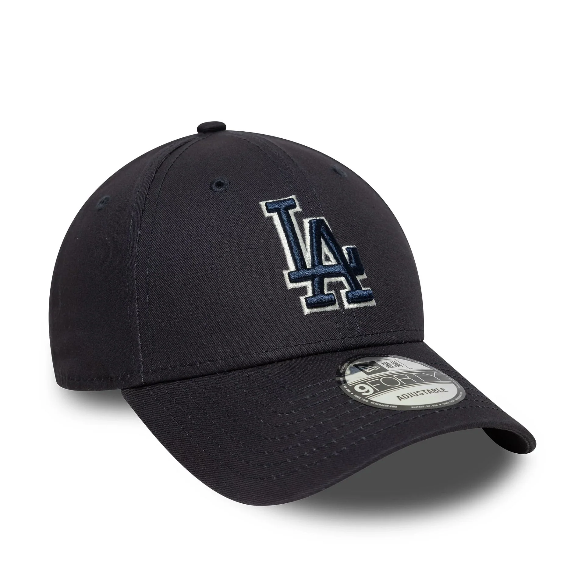 LA Dodgers MLB Team Outline Navy 9FORTY Adjustable Cap - Image 2