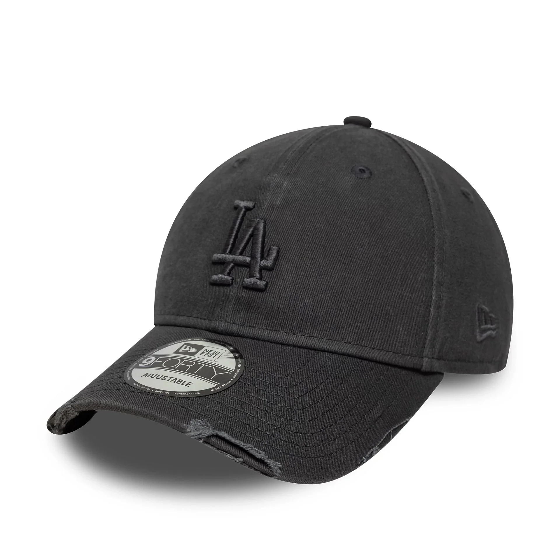 LA Dodgers MLB Washed Distressed Charcoal 9FORTY Cap - Image 5