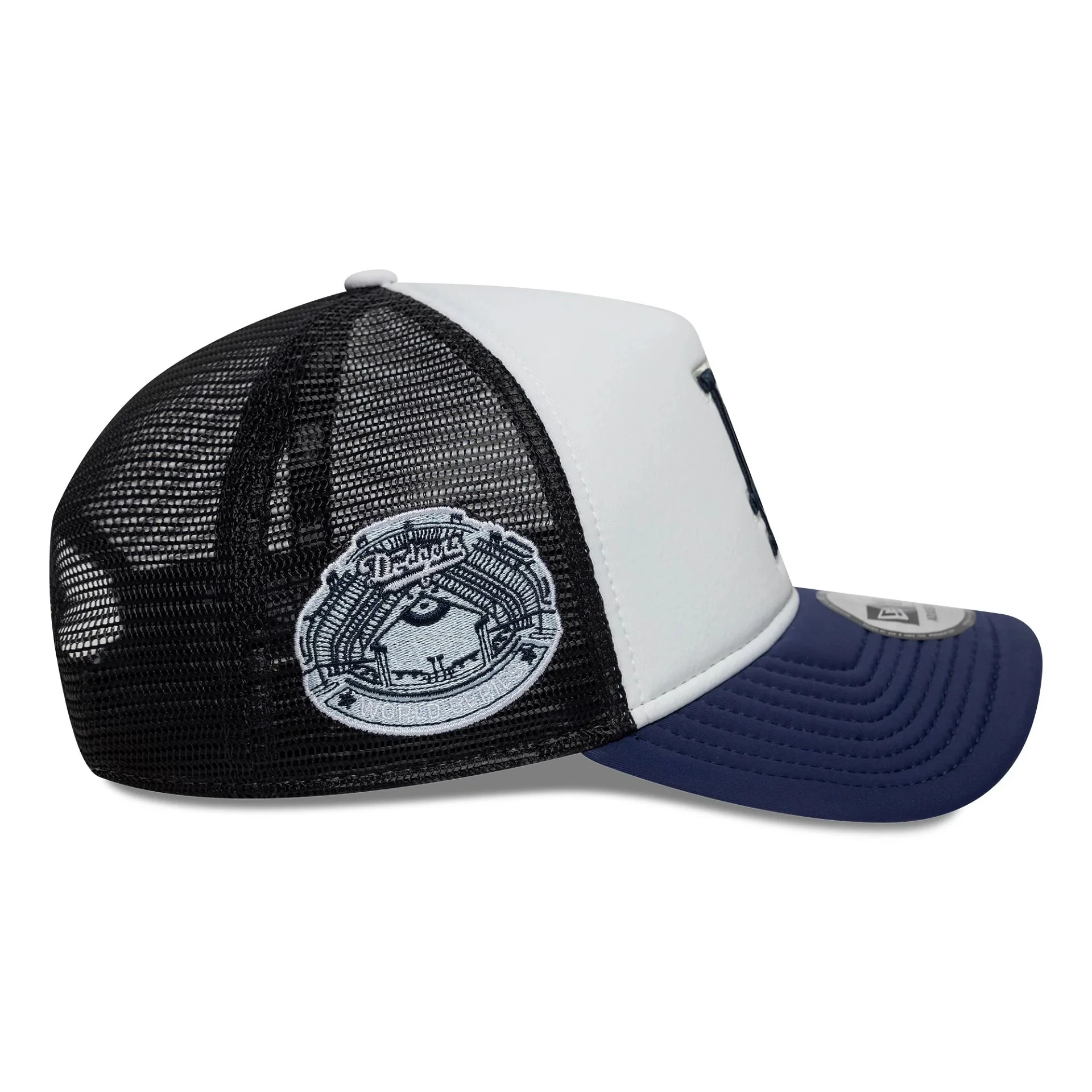 LA Dodgers MLB World Series Navy 9FORTY E-Frame Trucker Adjustable Cap - Image 4