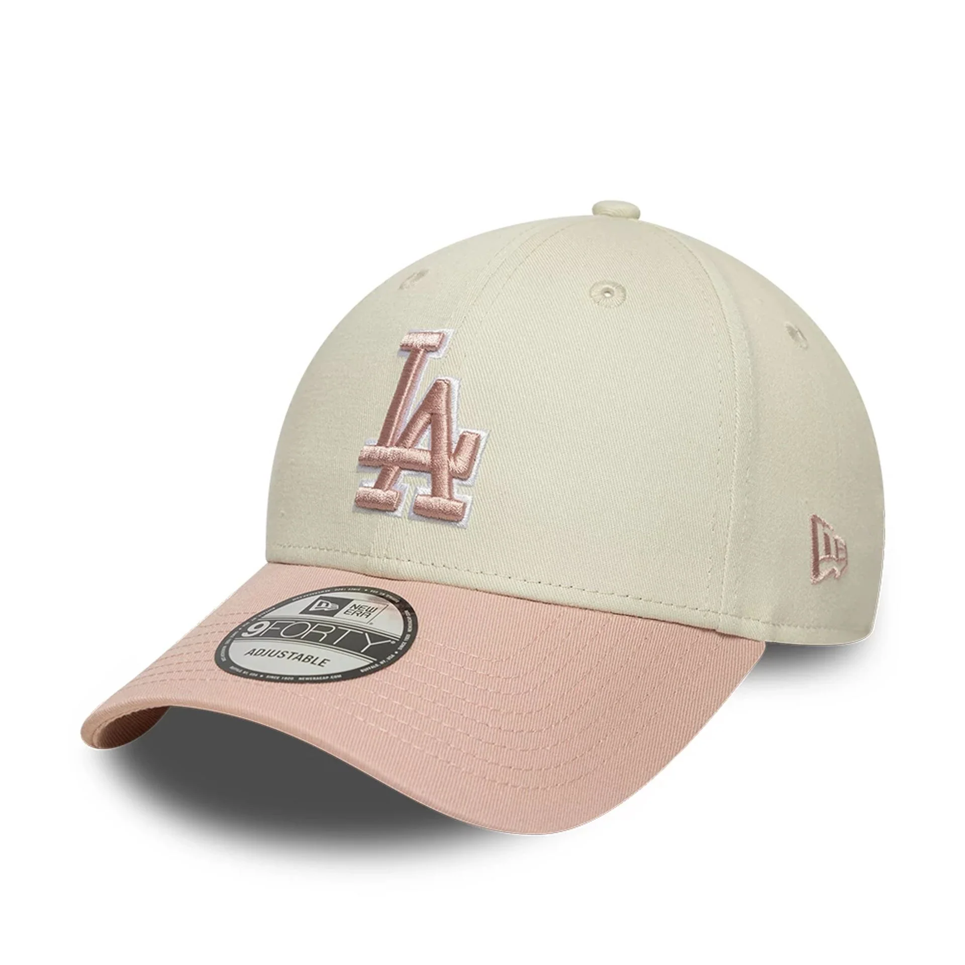LA Dodgers MLB World Series Patch Light Beige 9FORTY Adjustable Cap - Image 4