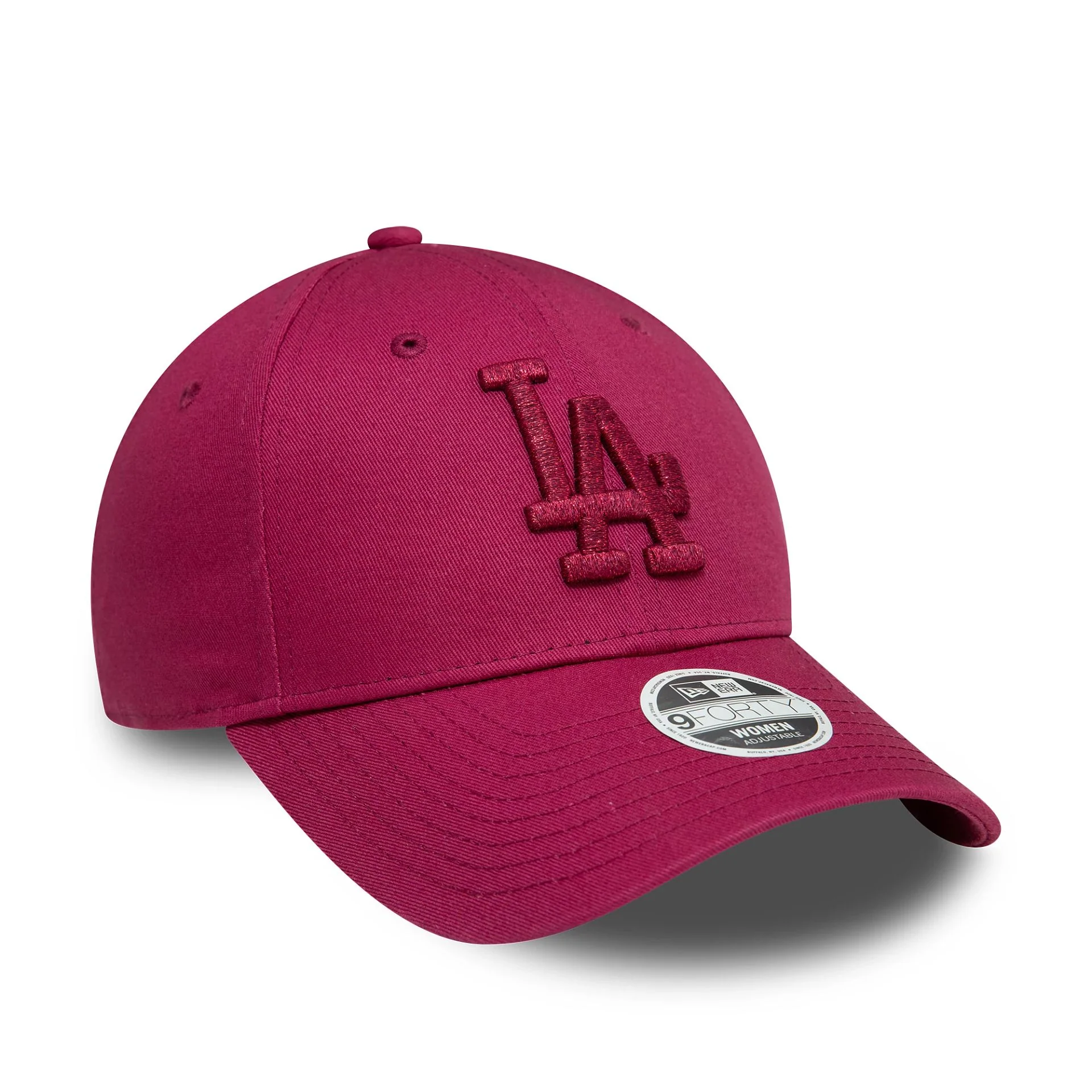 LA Dodgers Womens Metallic Dark Red 9FORTY Adjustable Cap - Image 3
