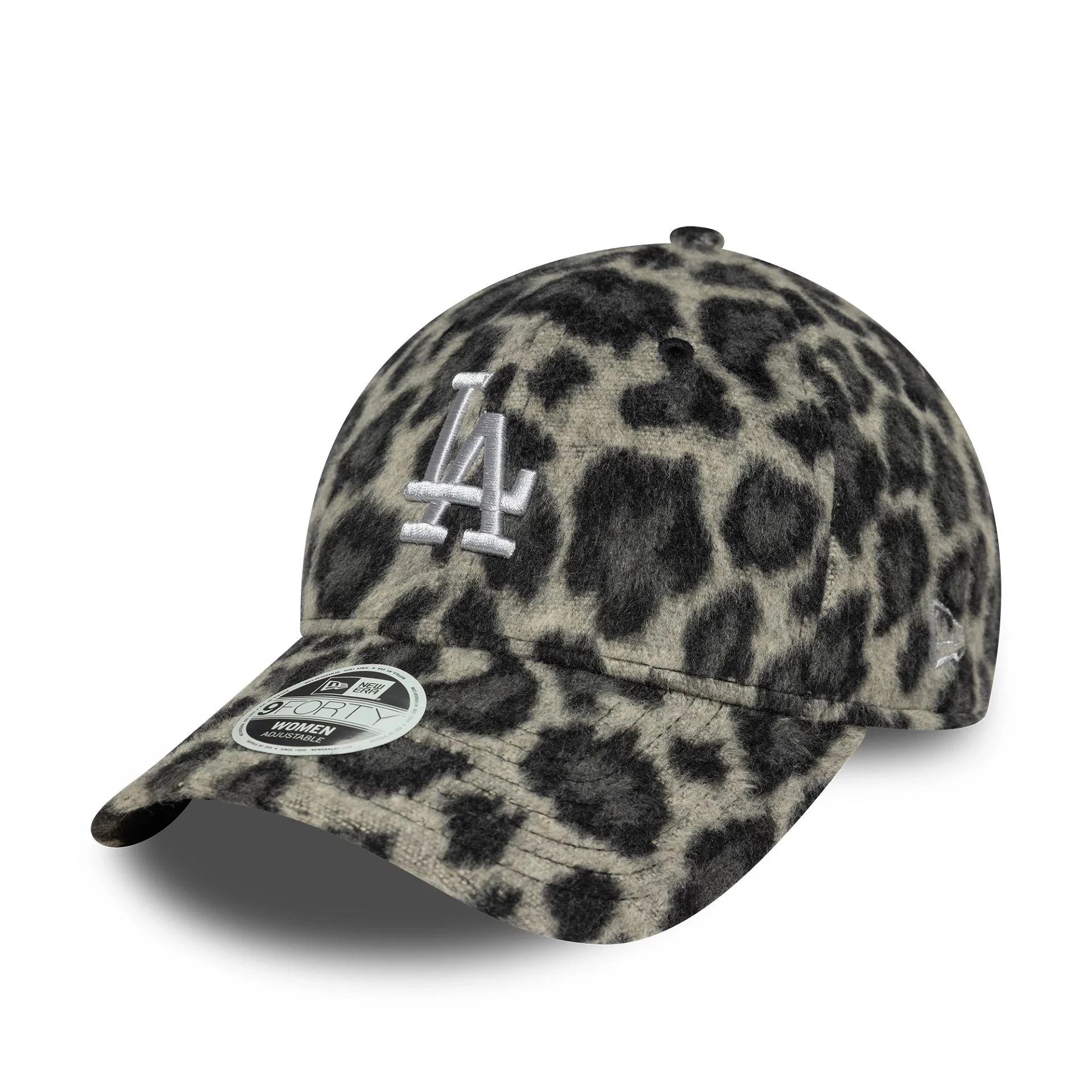 LA Dodgers Womens MLB Cosy Animal Grey Leopard 9FORTY Adjustable Cap - Image 5