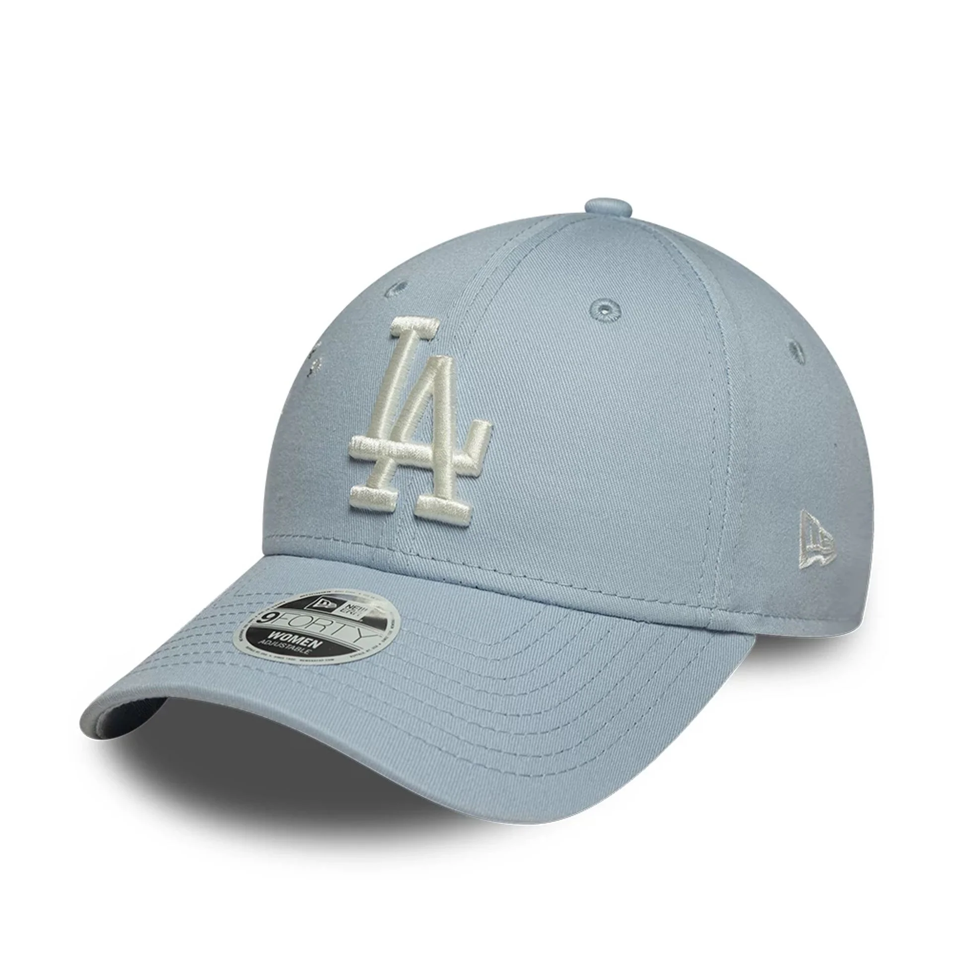 LA Dodgers Womens MLB Floral Icon Pastel Blue 9FORTY Adjustable Cap - Image 4