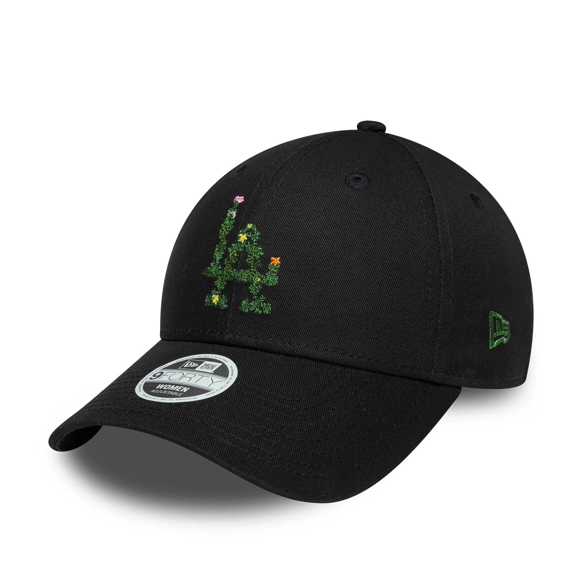 LA Dodgers Womens MLB Floral Infill Black 9FORTY Adjustable Cap - Image 4
