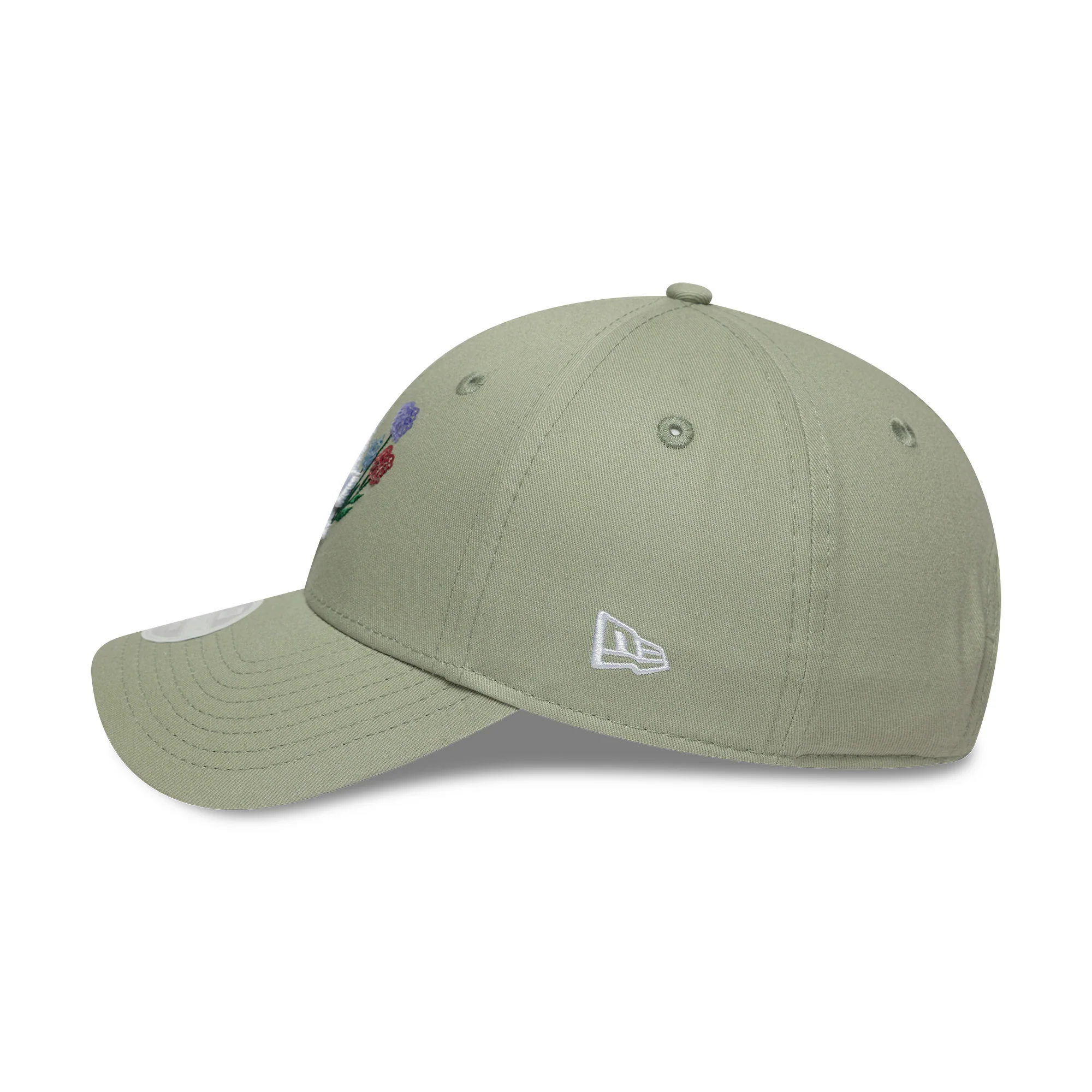 LA Dodgers Womens MLB Floral Pastel Green 9FORTY Cap - Image 5