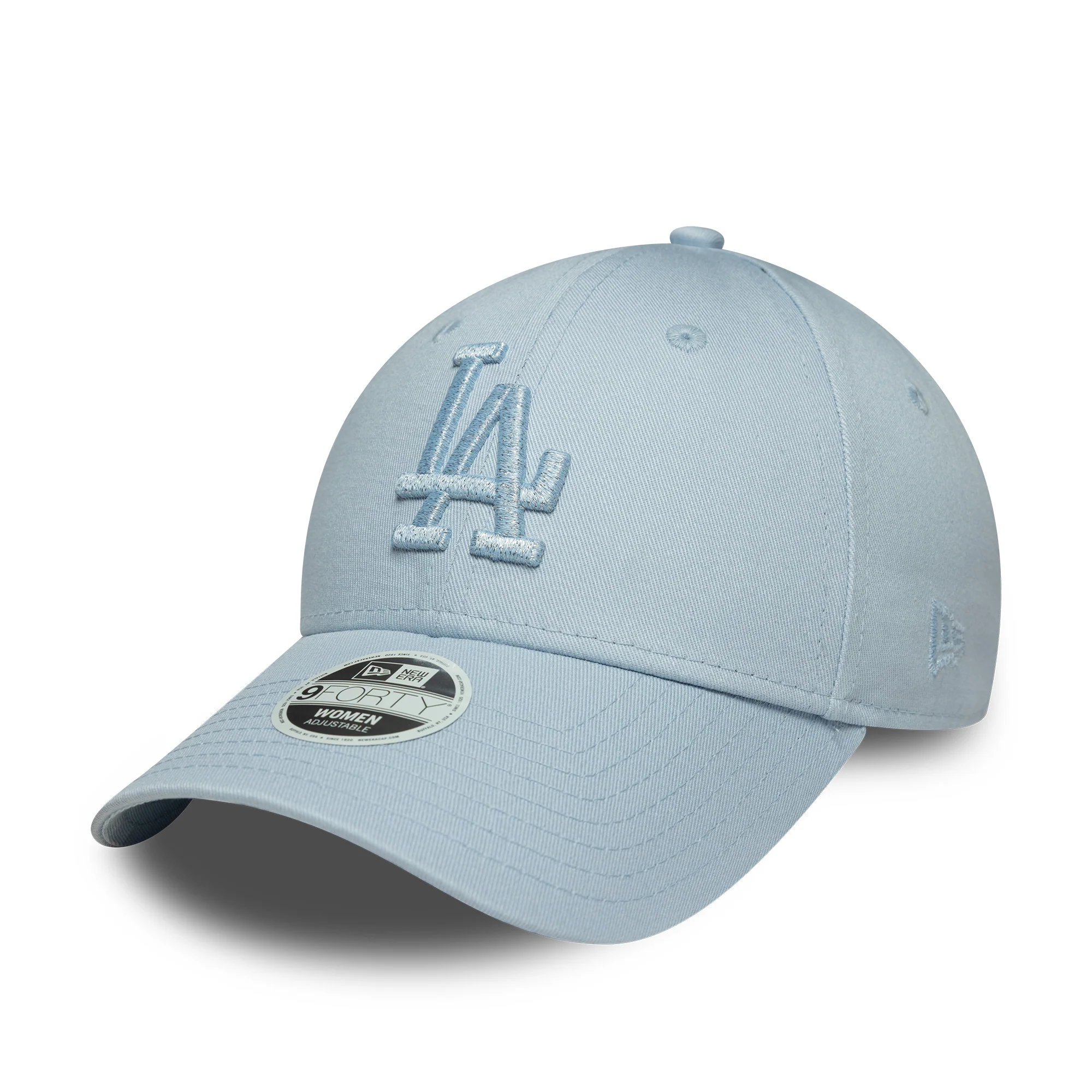 LA Dodgers Womens MLB Metallic Logo Pastel Blue 9FORTY Cap - Image 5
