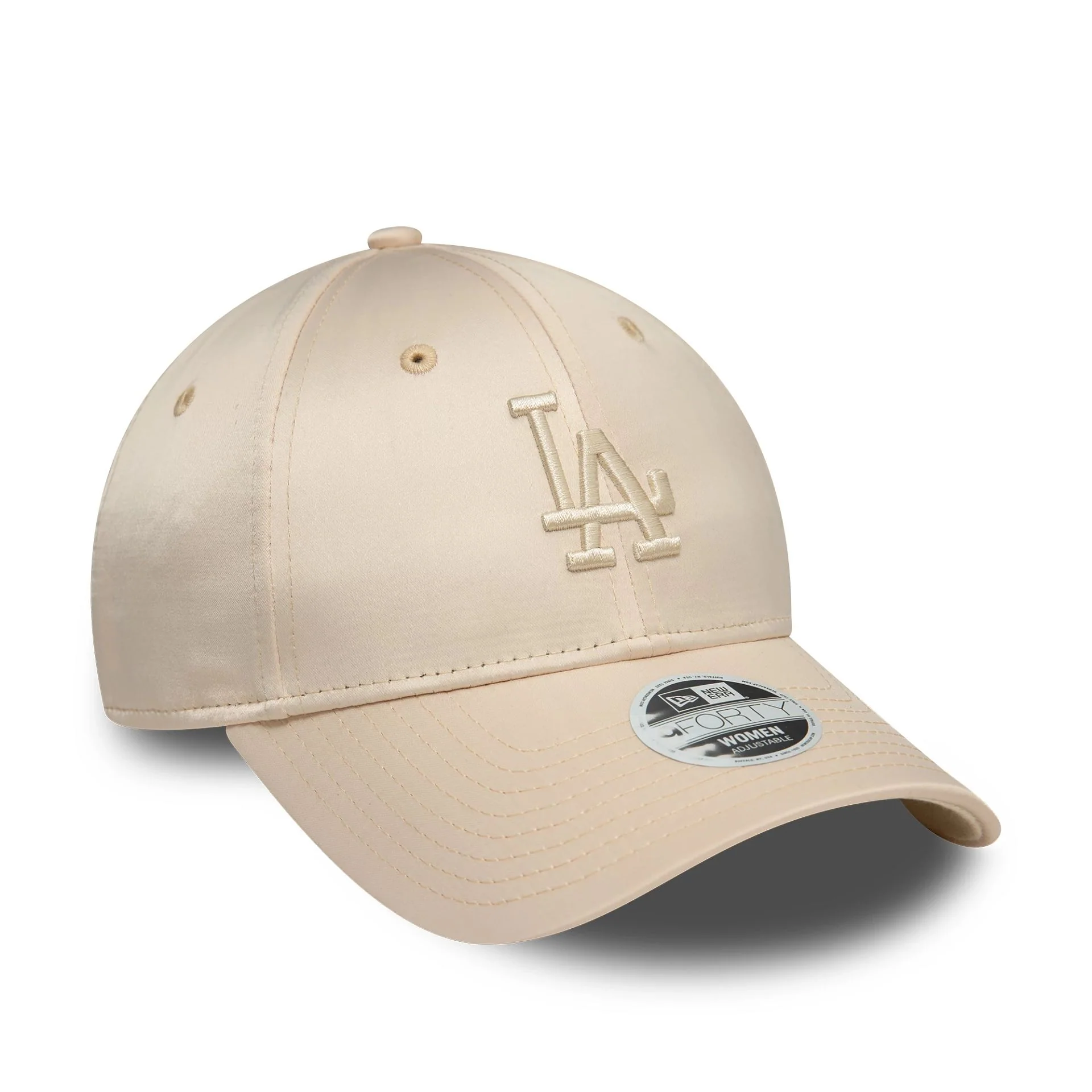LA Dodgers Womens Satin Cream 9FORTY Adjustable Cap - Image 3