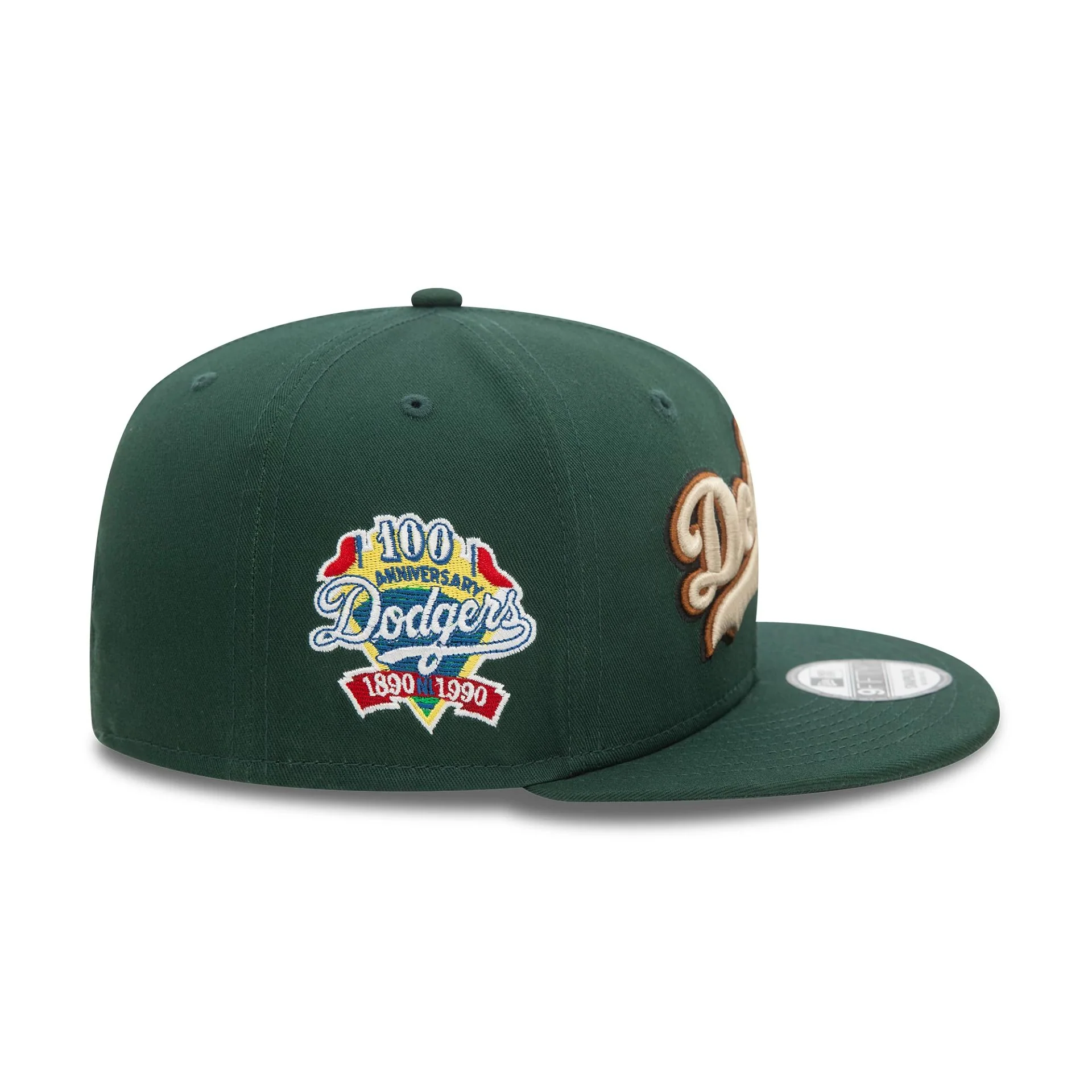 LA Dodgers Wordmark Patch Dark Green 9FIFTY Cap - Image 4