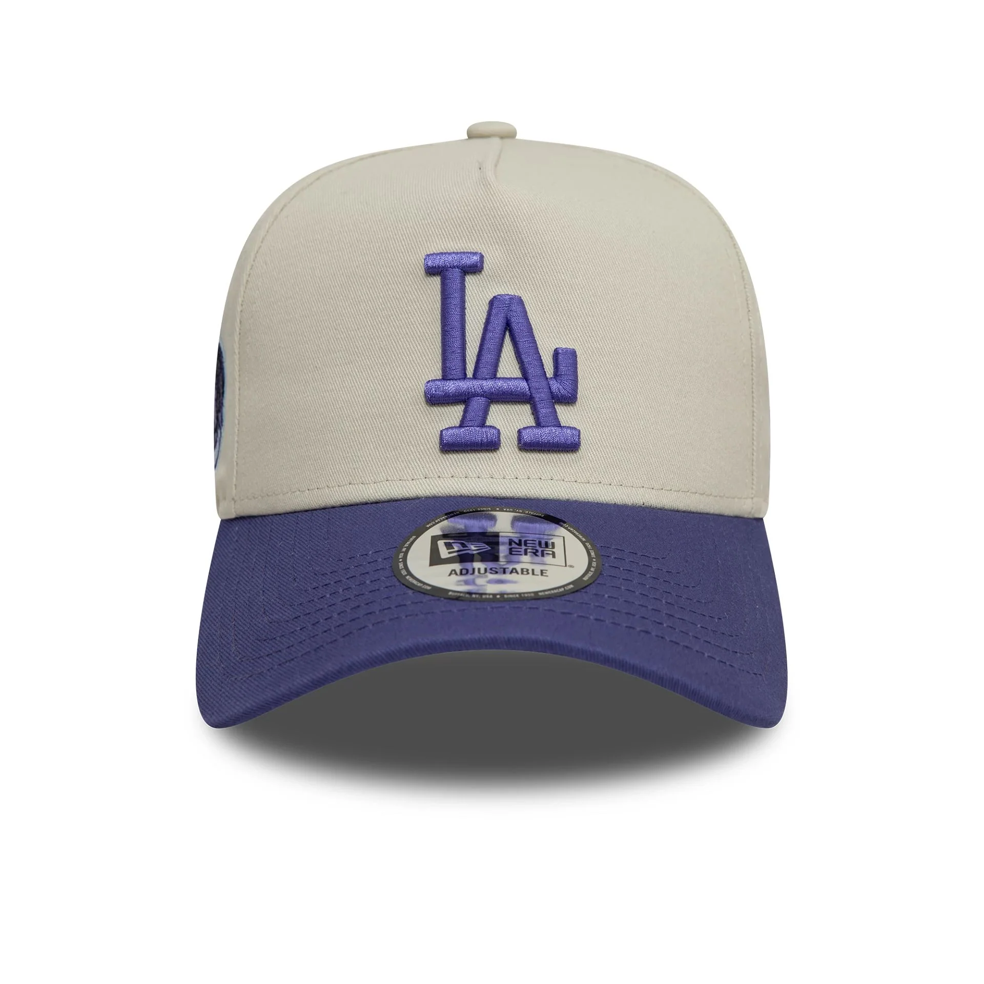 LA Dodgers World Series Patch Cream 9FORTY A-Frame Adjustable Cap - Image 2