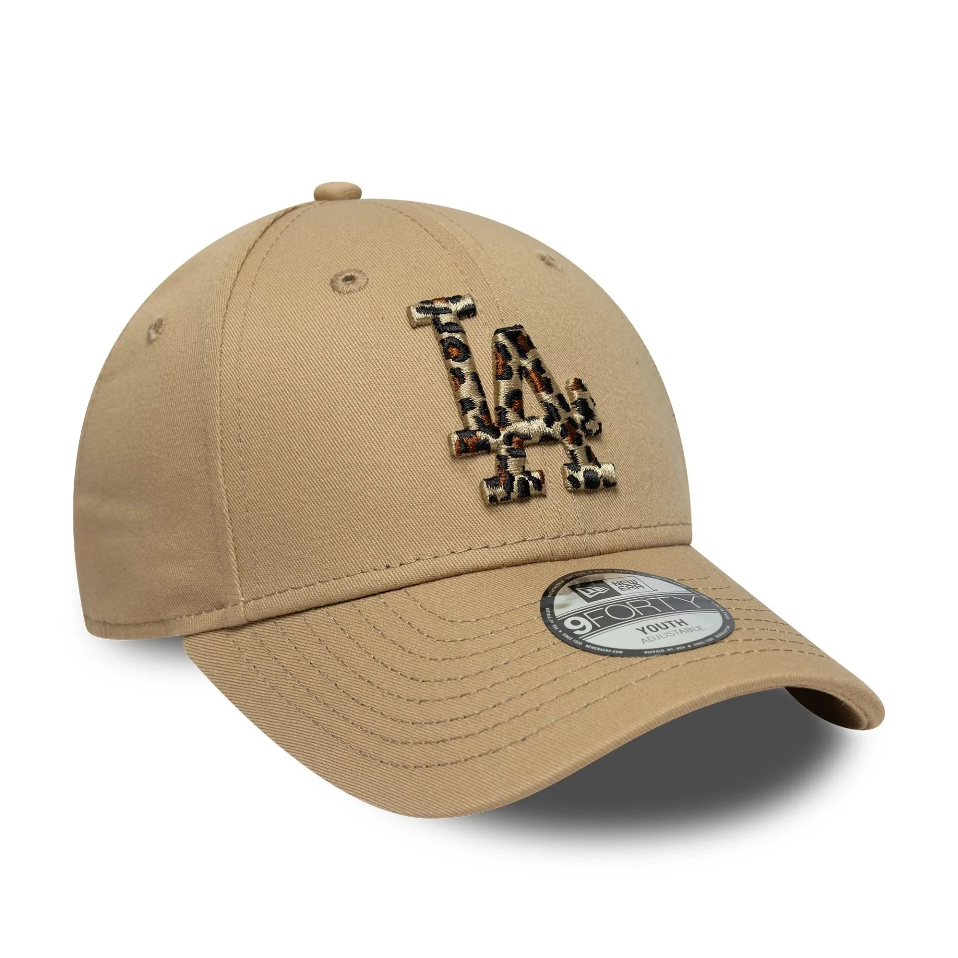 LA Dodgers Youth MLB Animal Infill Light Beige 9FORTY Cap - Image 2