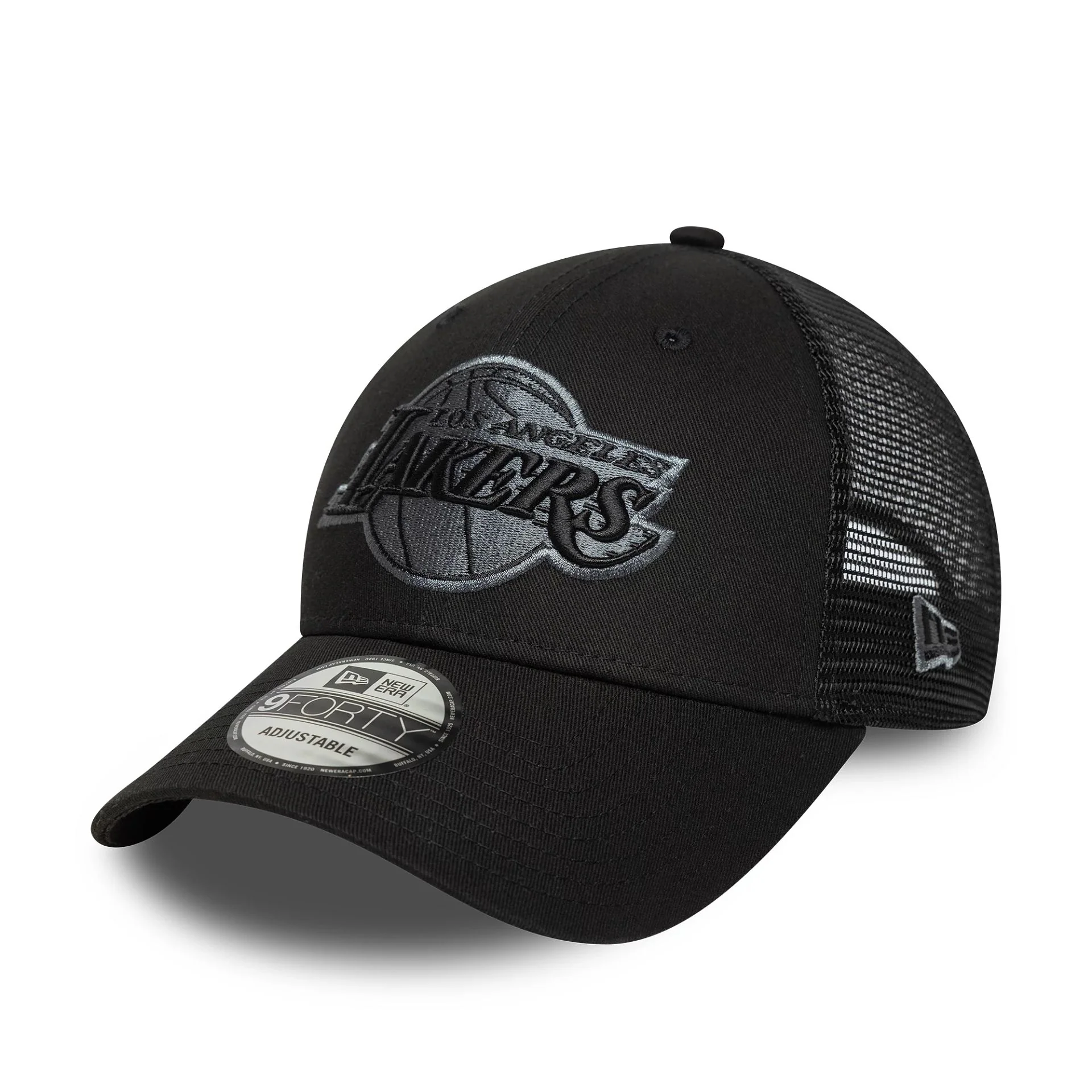 LA Lakers NBA Black 9FORTY Trucker Adjustable Cap - Image 2
