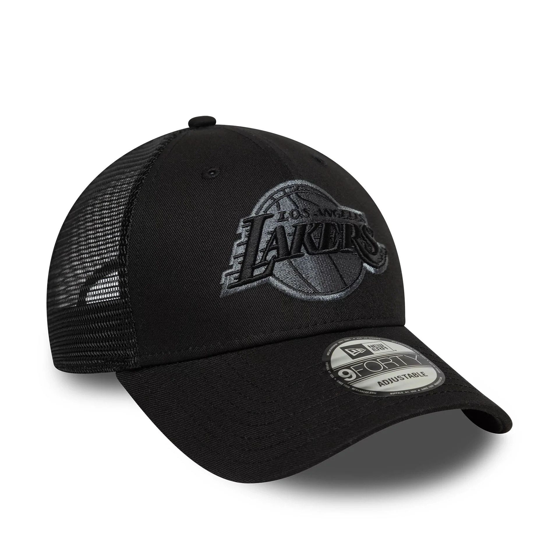 LA Lakers NBA Black 9FORTY Trucker Adjustable Cap - Image 3