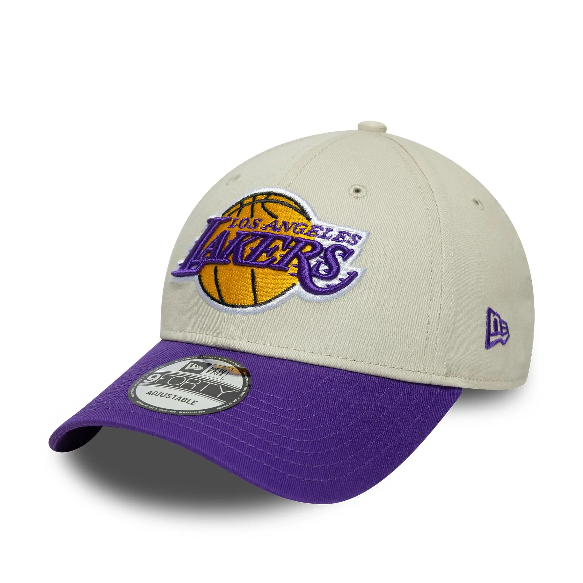 LA Lakers NBA Contrast Patch Cream 9FORTY Adjustable Cap - Image 2