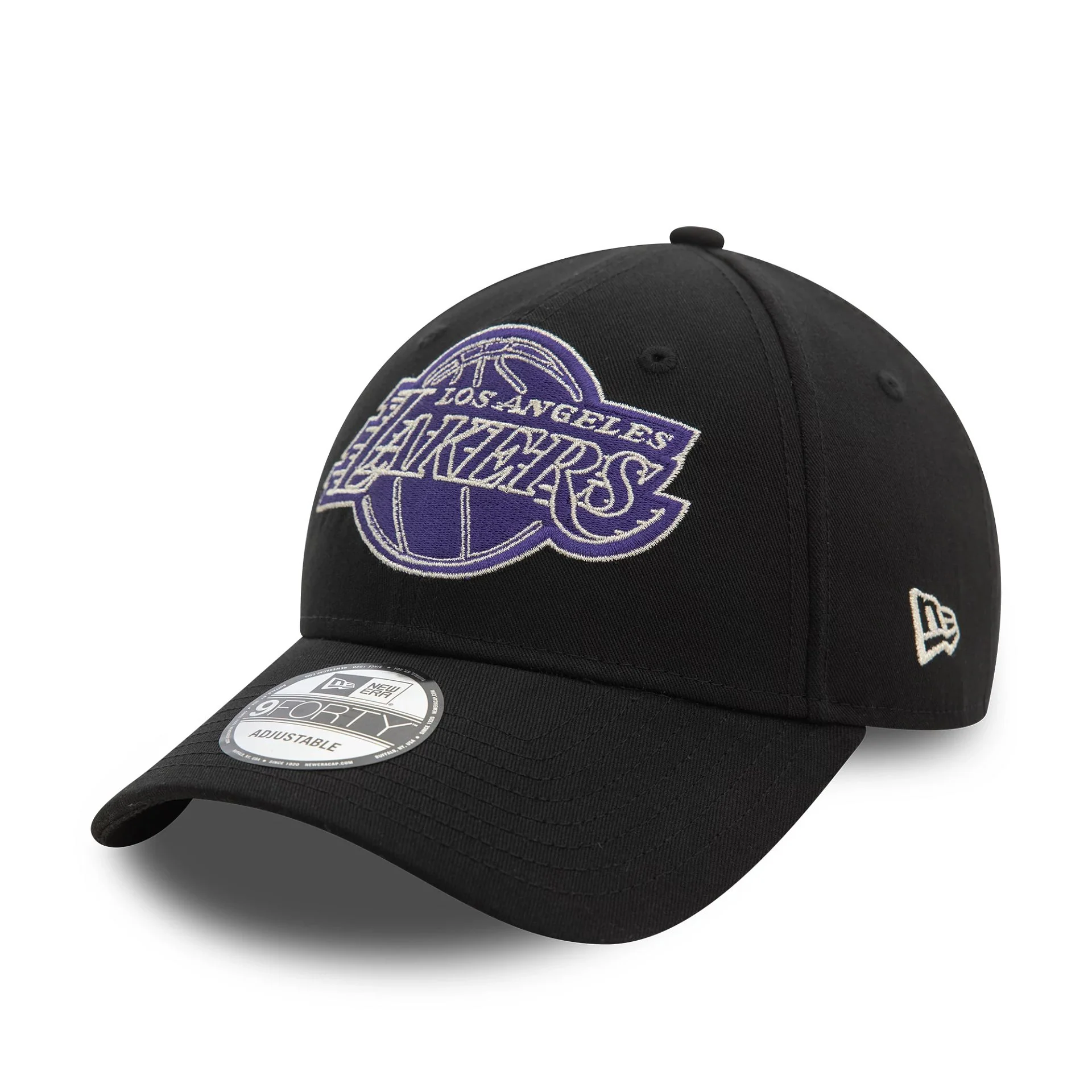 LA Lakers NBA Metallic Black 9FORTY Adjustable Cap - Image 3