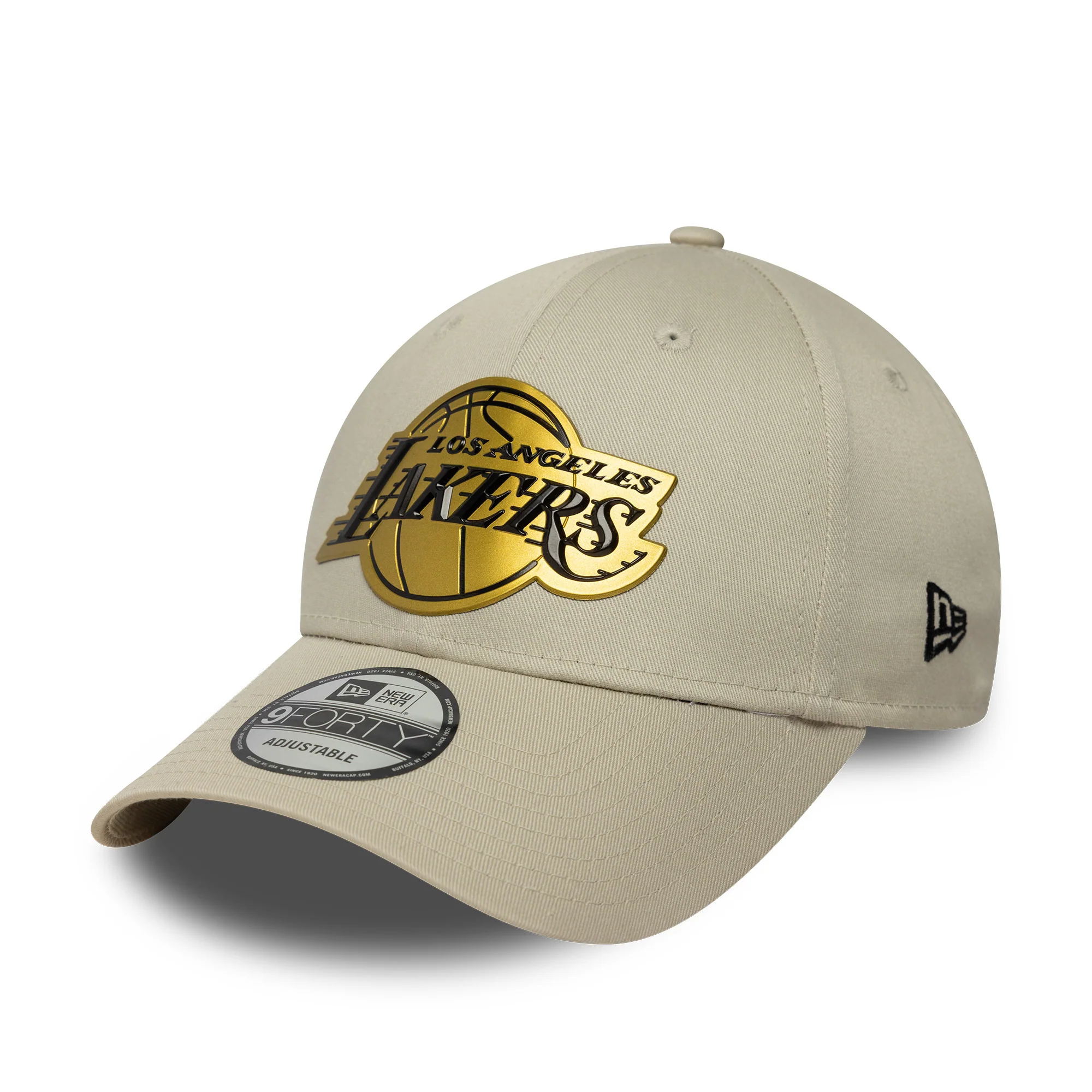 LA Lakers NBA Metallic Light Beige 9FORTY Cap - Image 5