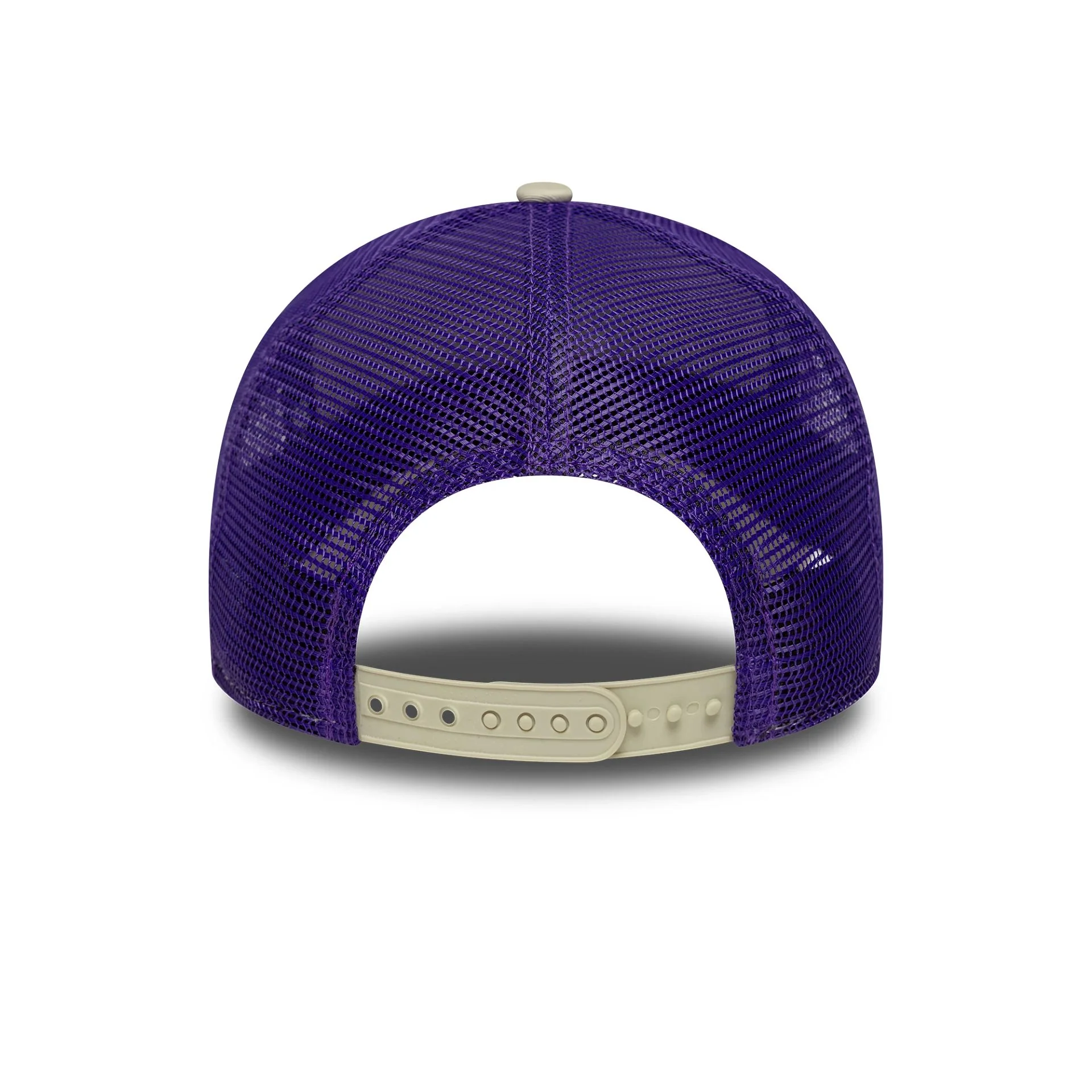 LA Lakers NBA Script Cream 9FORTY E-Frame Trucker Adjustable Cap - Image 4