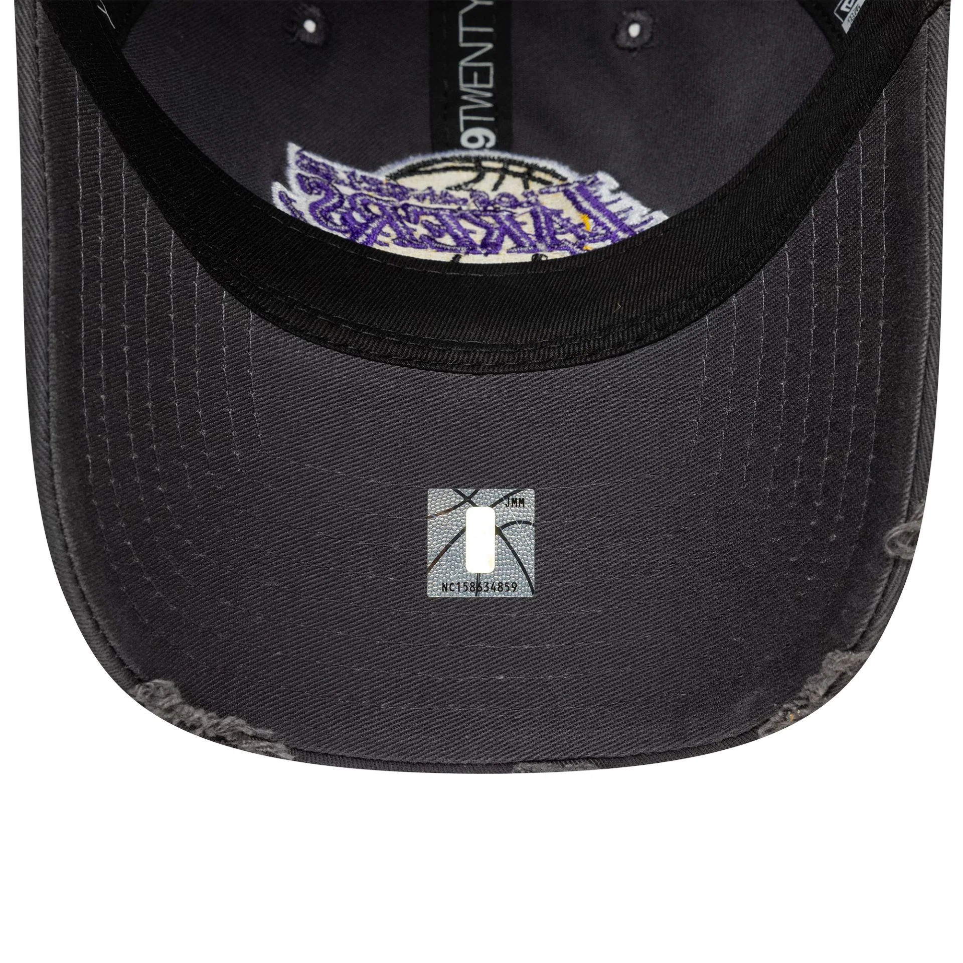LA Lakers NBA Wash Distress Dark Grey 9TWENTY Adjustable Cap - Image 3