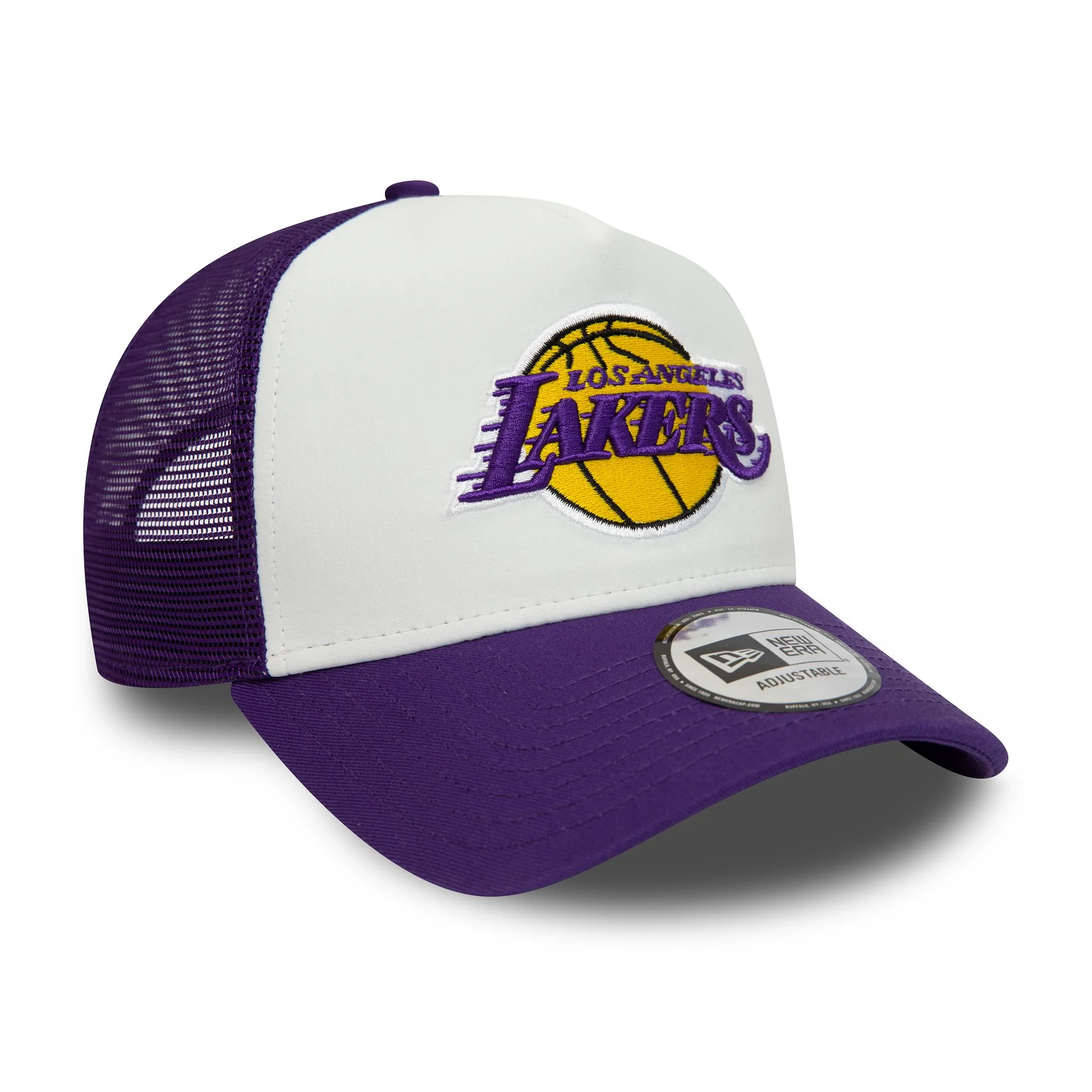 LA Lakers Team Colour Purple AFrame Trucker Cap - Image 3