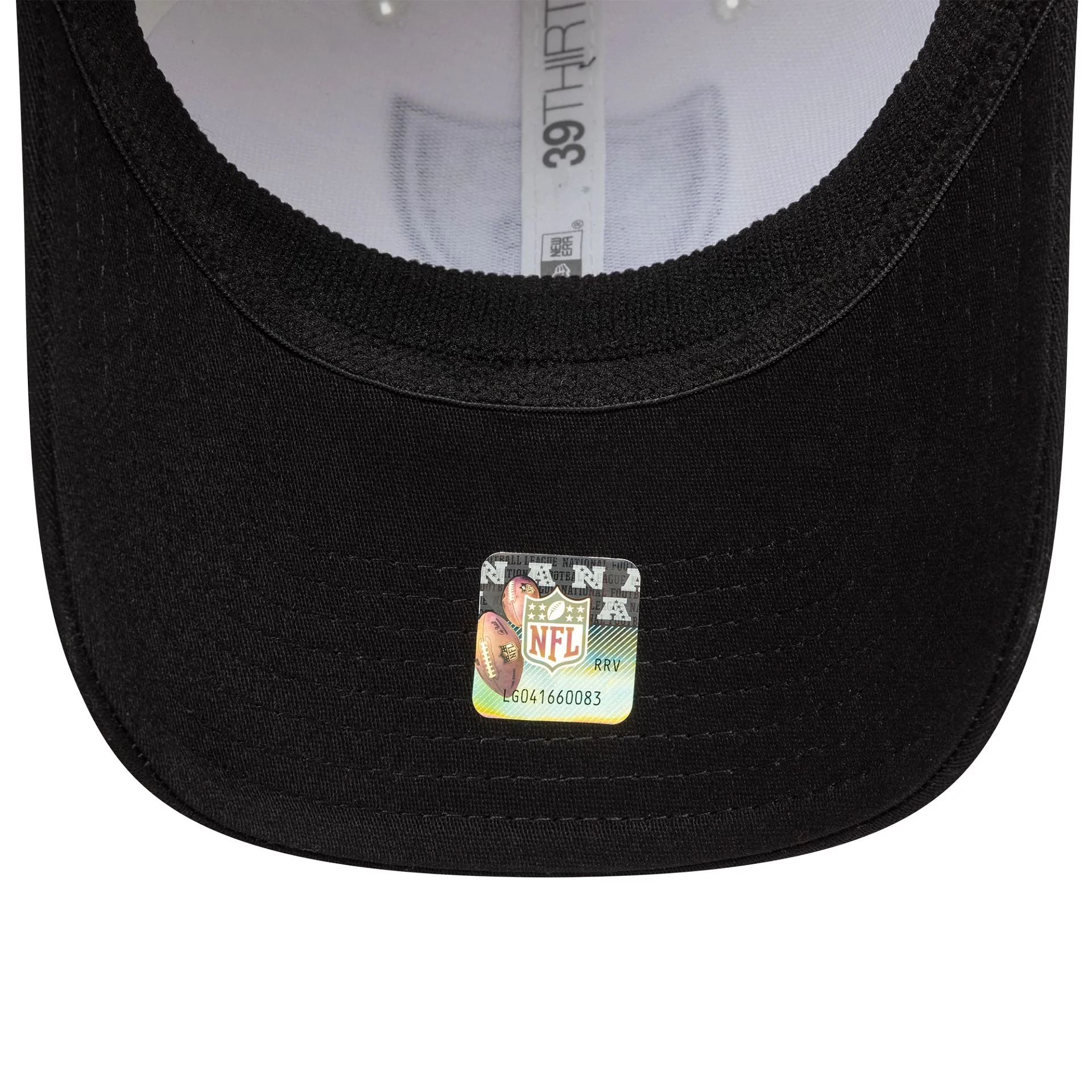 Las Vegas Raiders NFL Team Logo White 39THIRTY Stretch Fit Adjustable Cap - Image 5