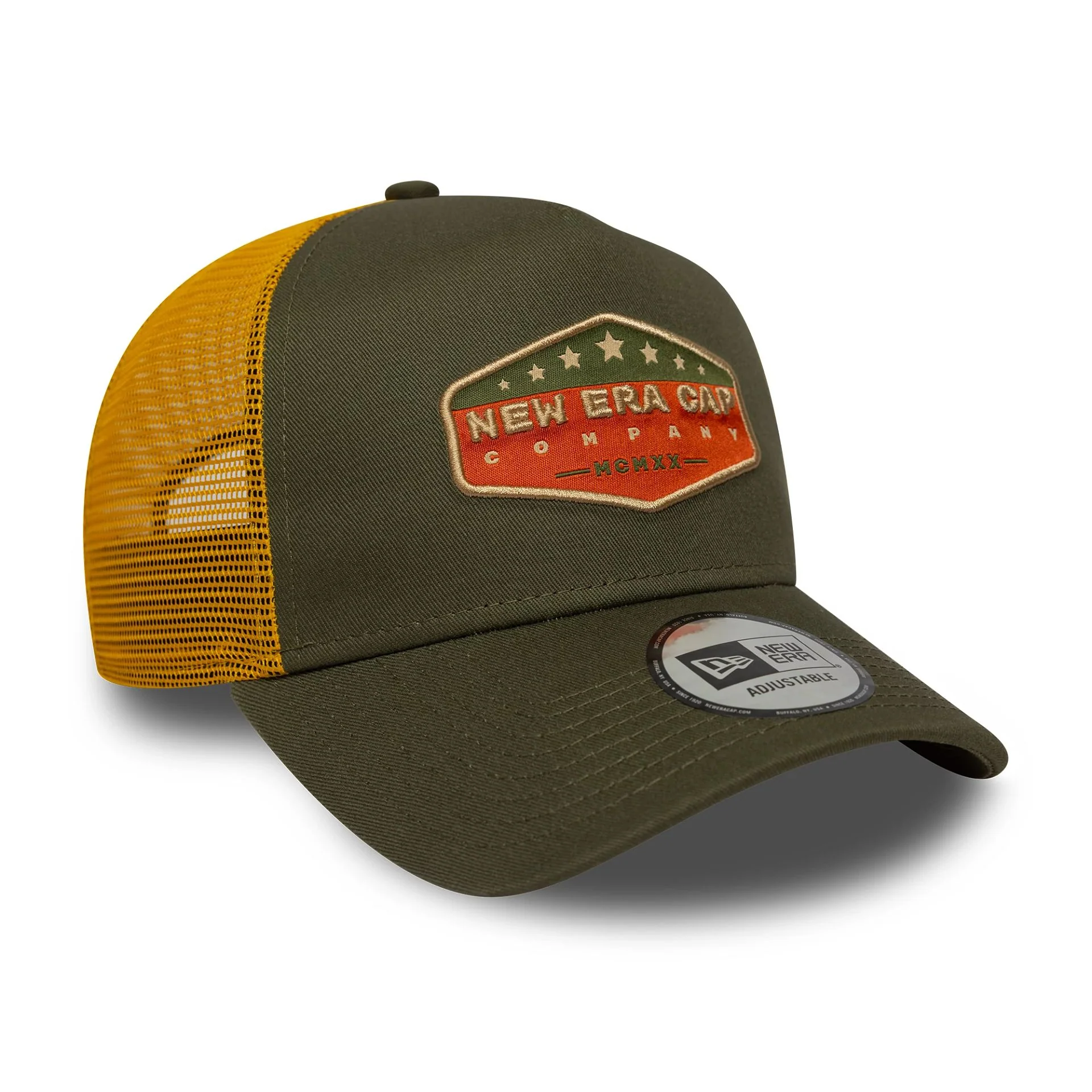 New Era Cotton Patch Green 9FORTY A-Frame Trucker Adjustable Cap - Image 3