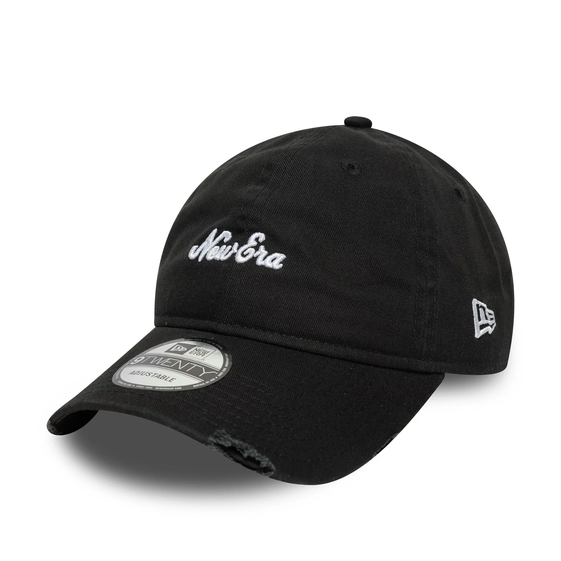 New Era Distressed Black 9TWENTY Adjustable Cap - Image 3