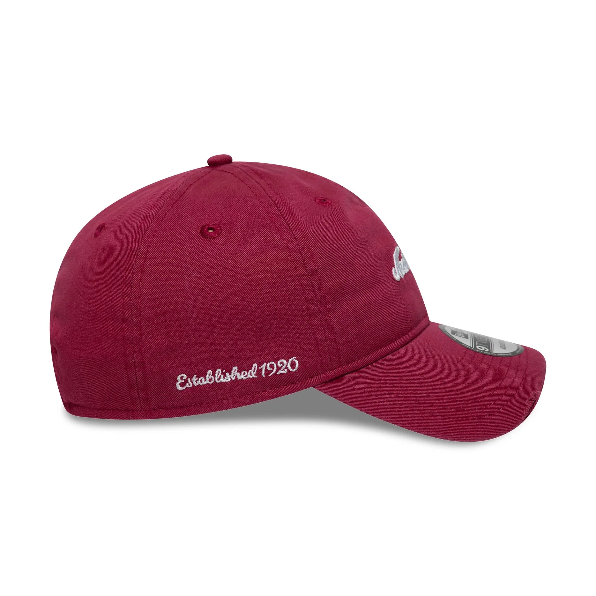 New Era Distressed Dark Red 9TWENTY Adjustable Cap - Image 4